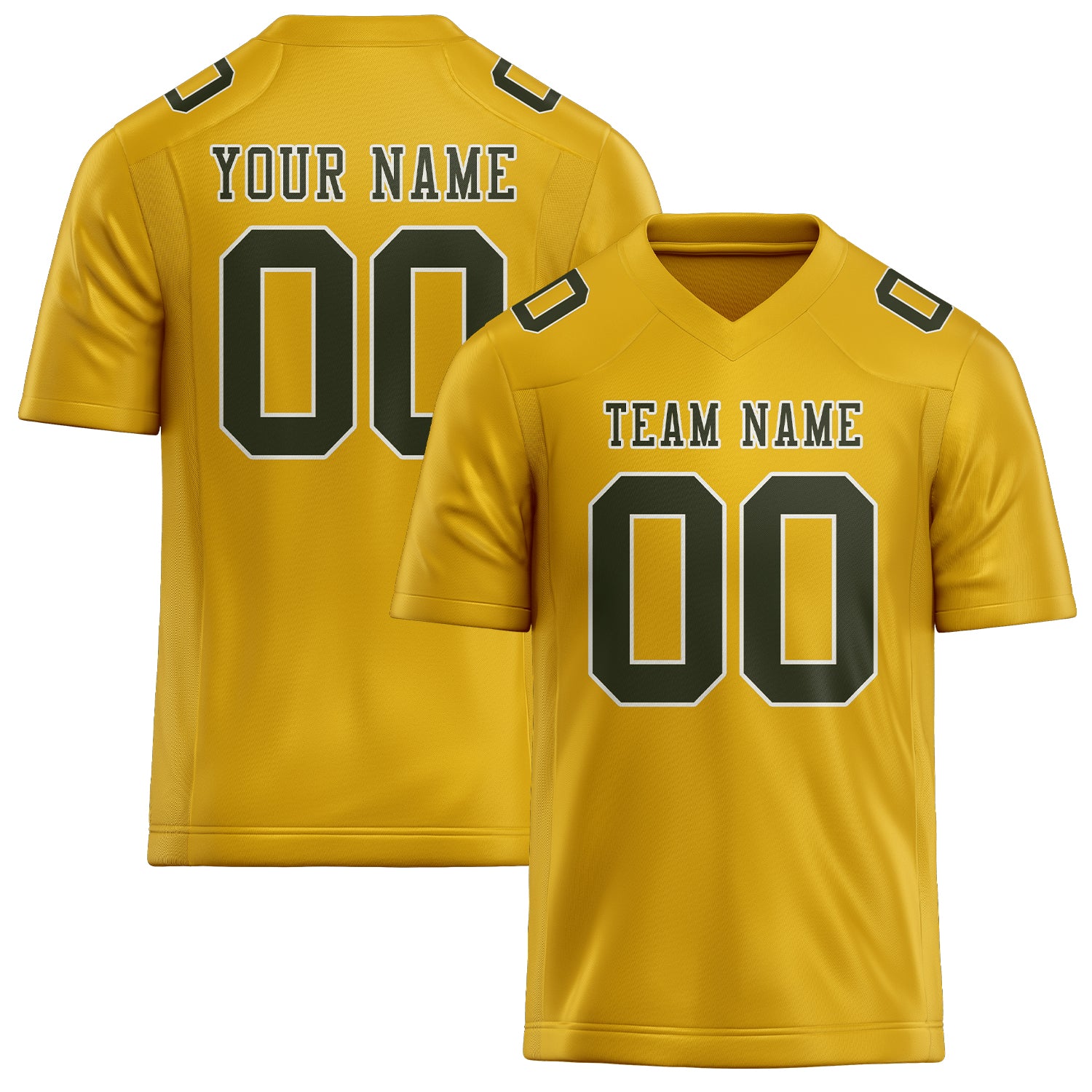 Custom Gold Olive Football Jersey