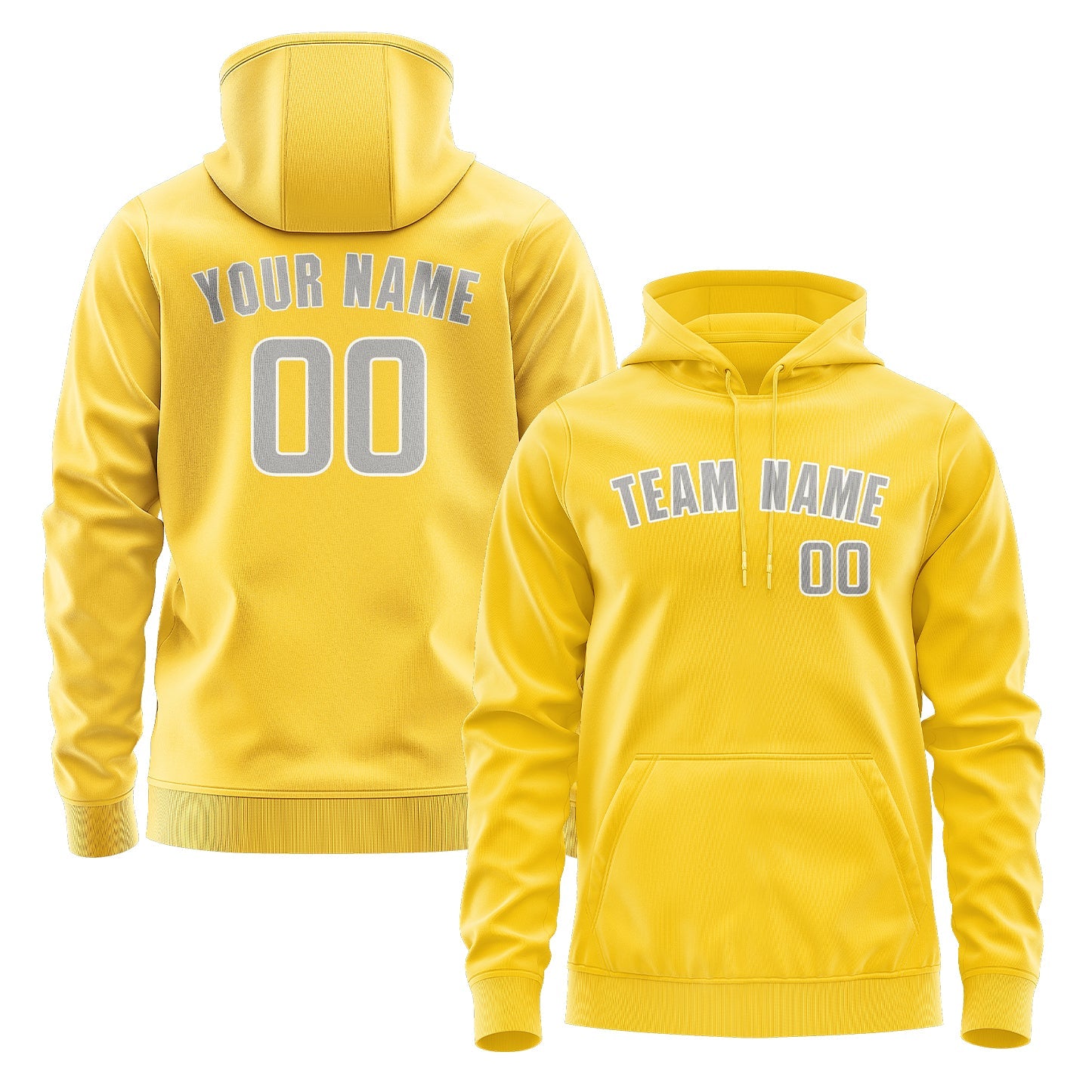 Custom Gold Gray Hoodie