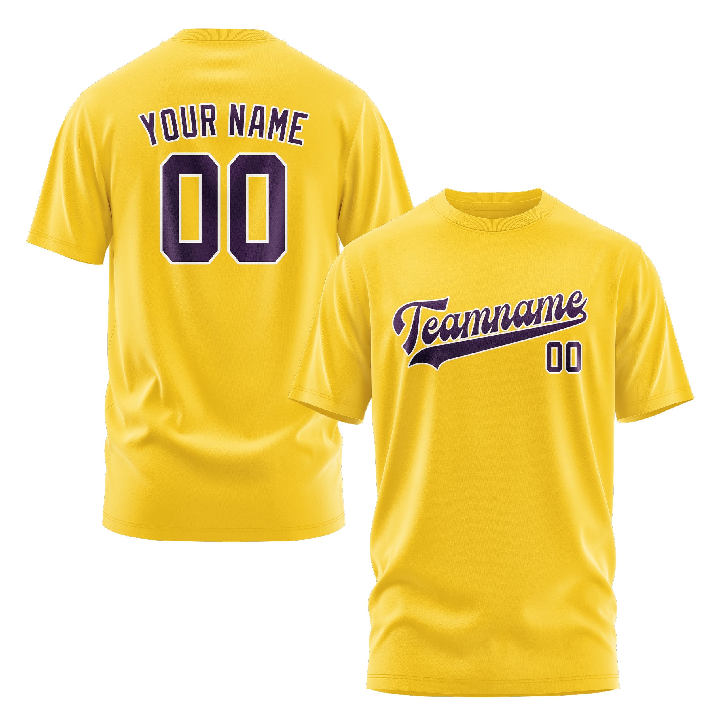 Custom Gold Purple T-Shirt