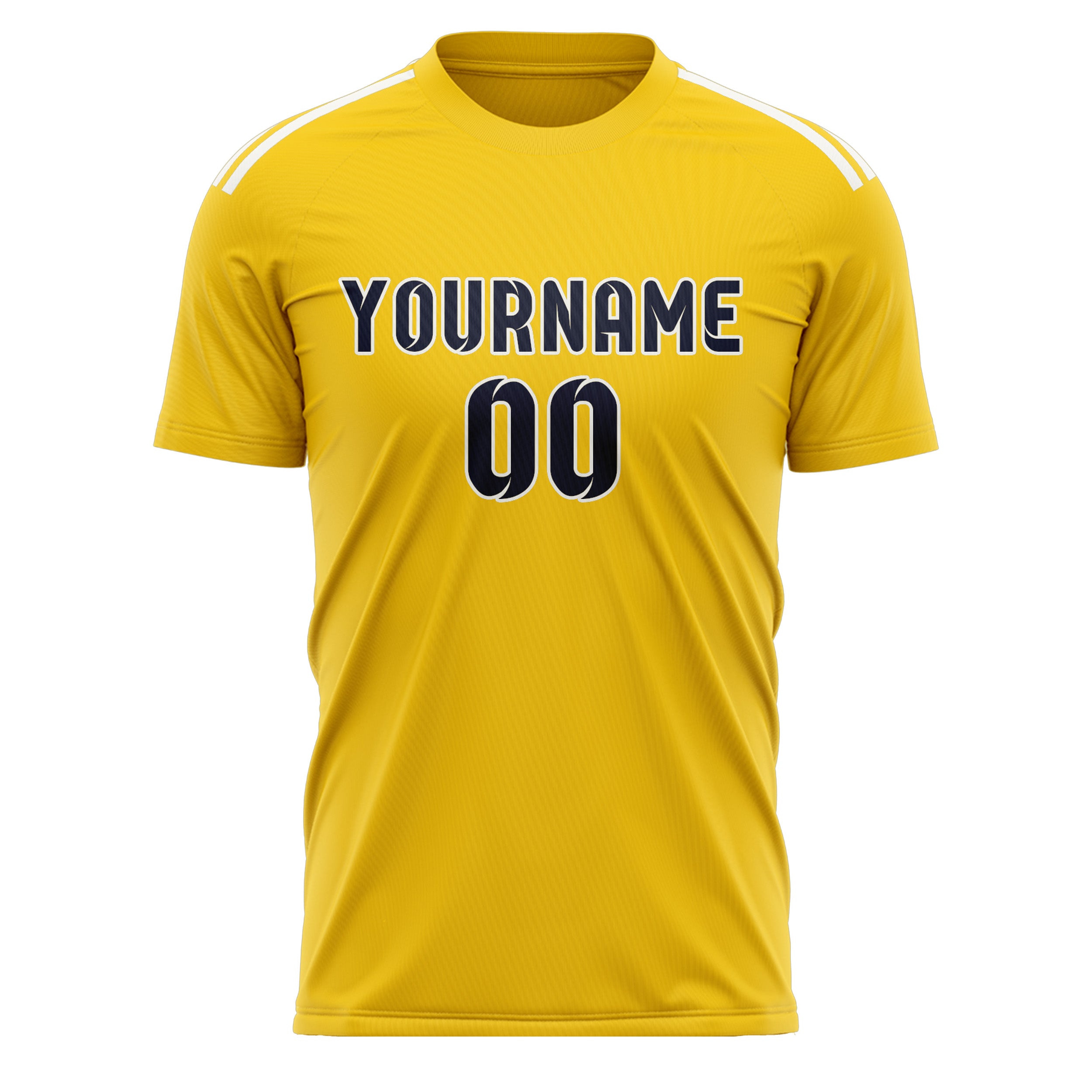 Custom Gold Navy Soccer Jersey