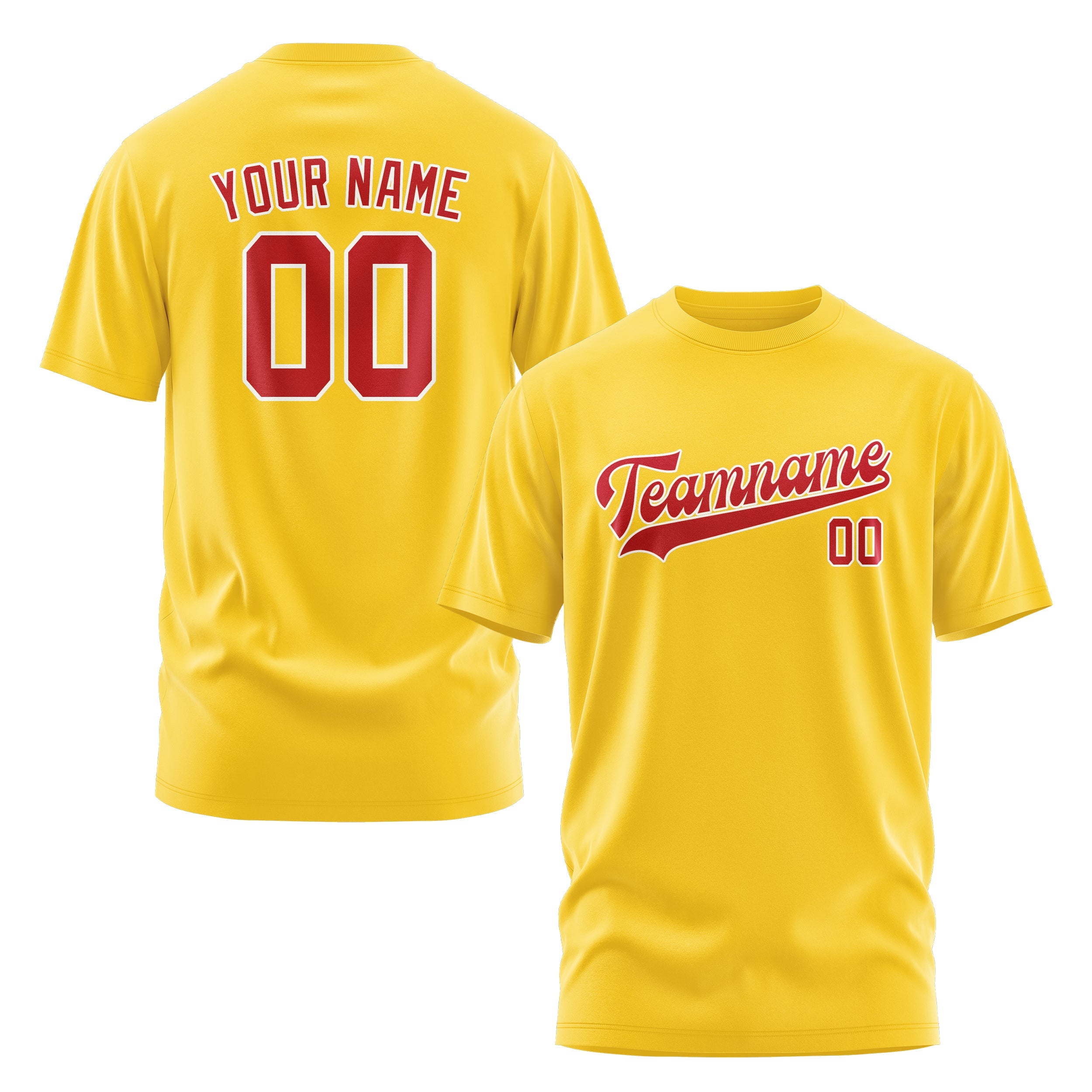 Custom Gold Red T-Shirt