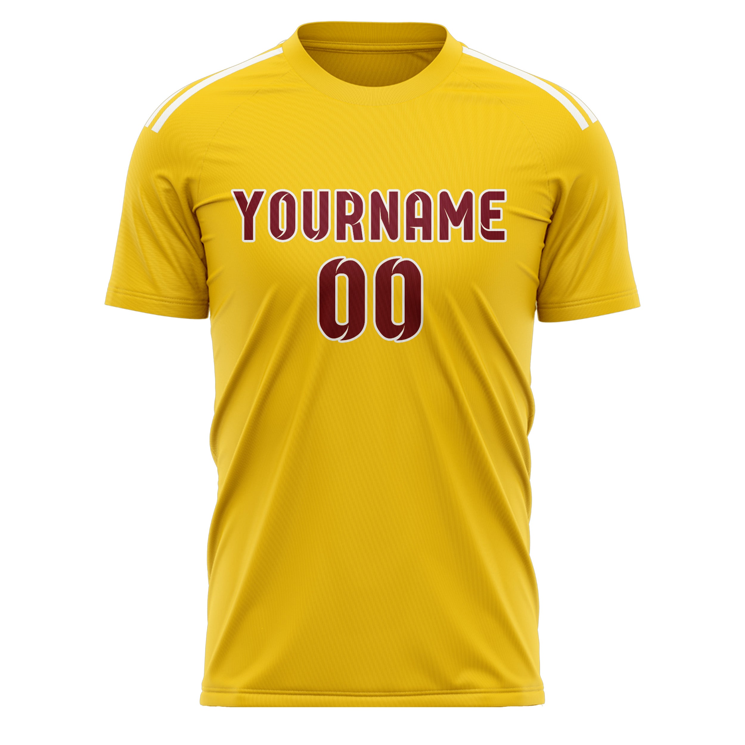 Custom Gold Crimson Red Soccer Jersey