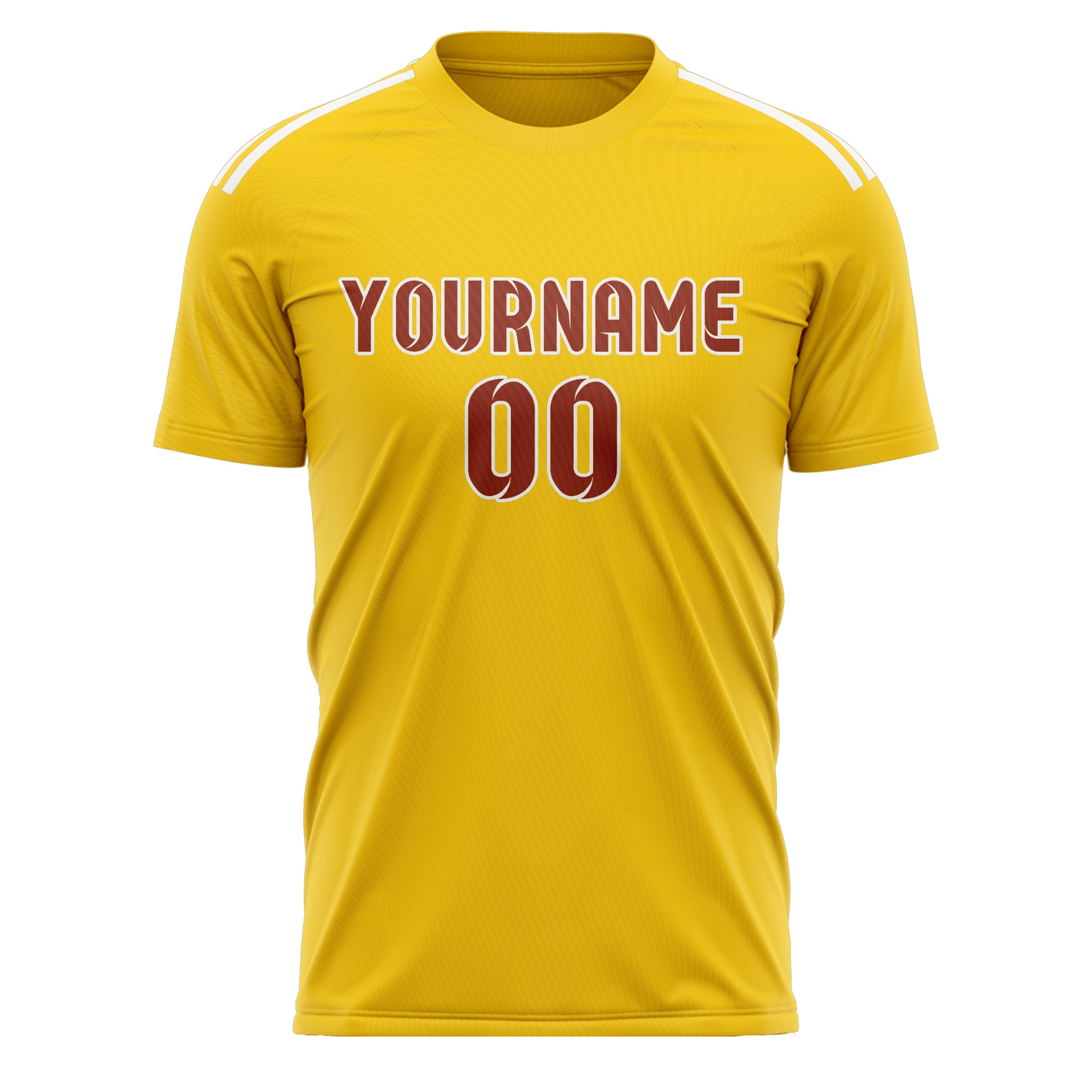 Custom Gold Coral Red Soccer Jersey
