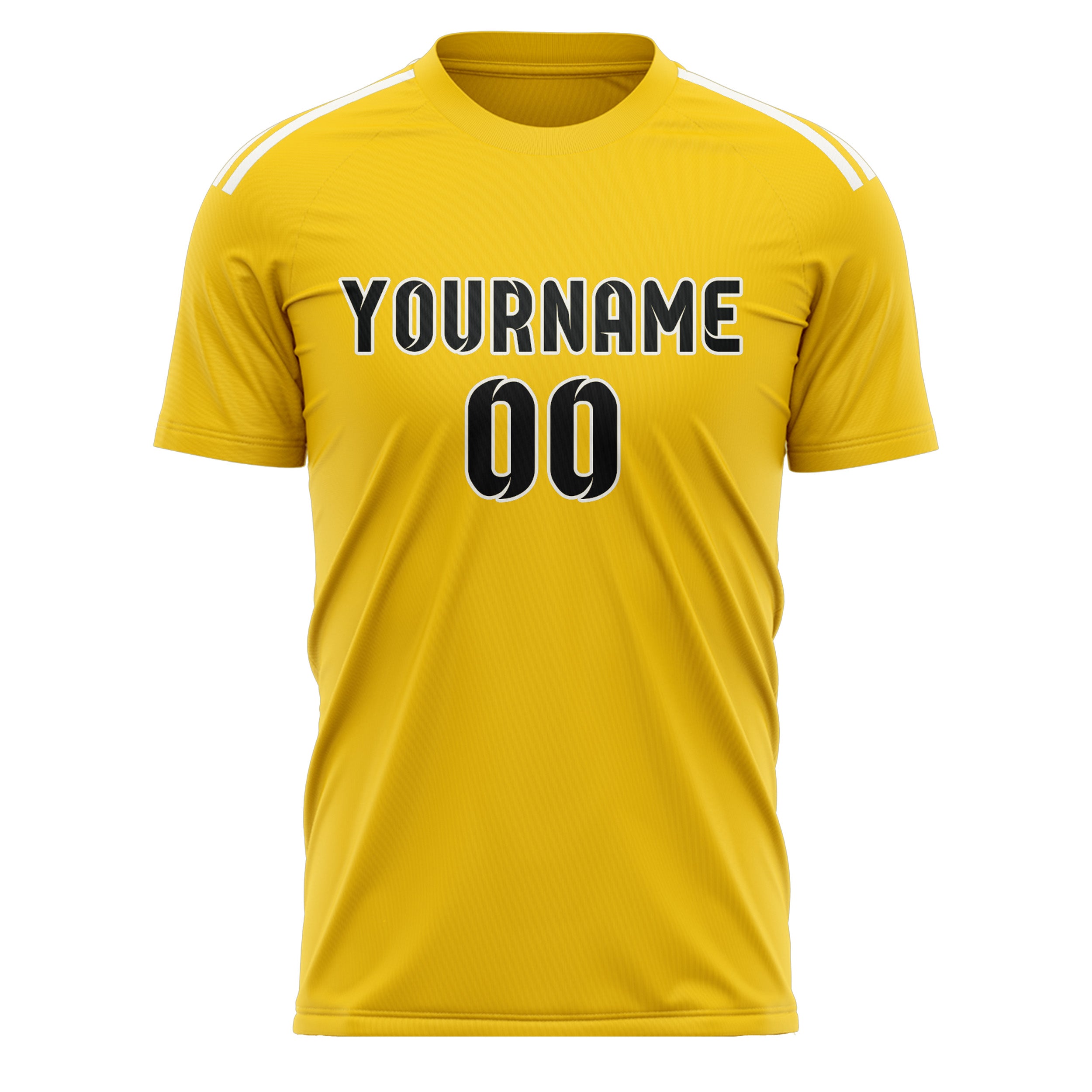 Custom Gold Black Soccer Jersey