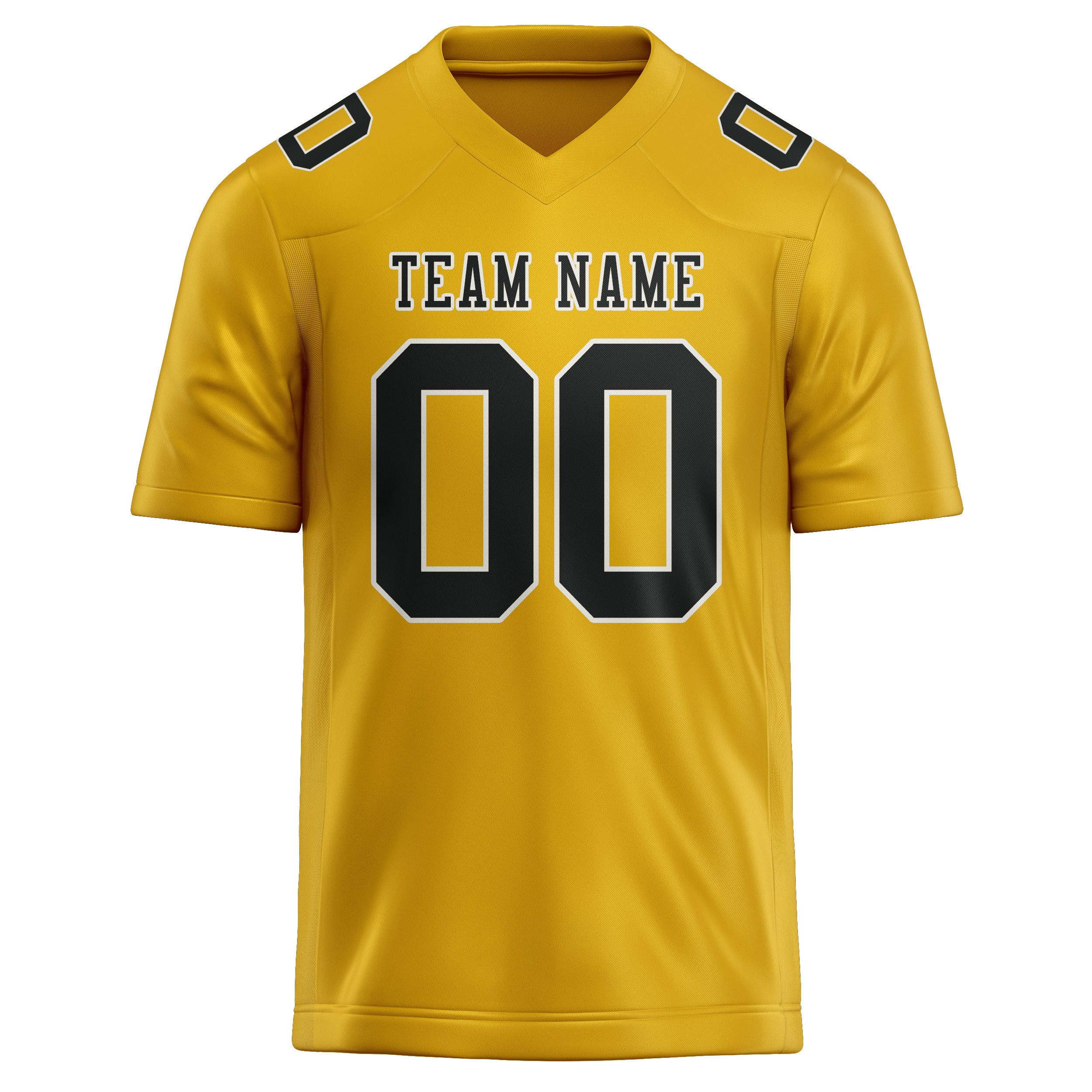 Custom Gold Black Football Jersey