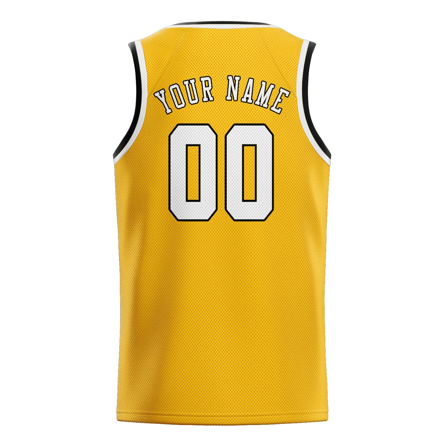 Custom Gold White Basketball Jersey