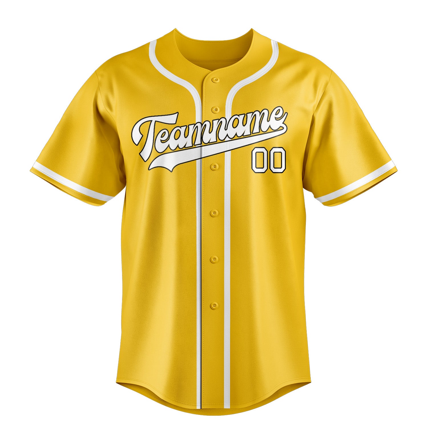 Custom Gold White Baseball Jersey