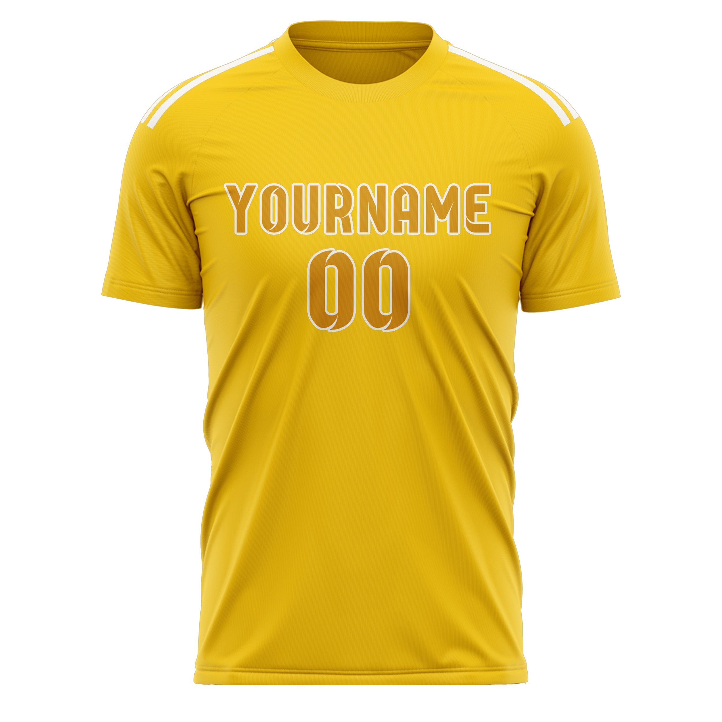 Custom Gold Yellow Soccer Jersey