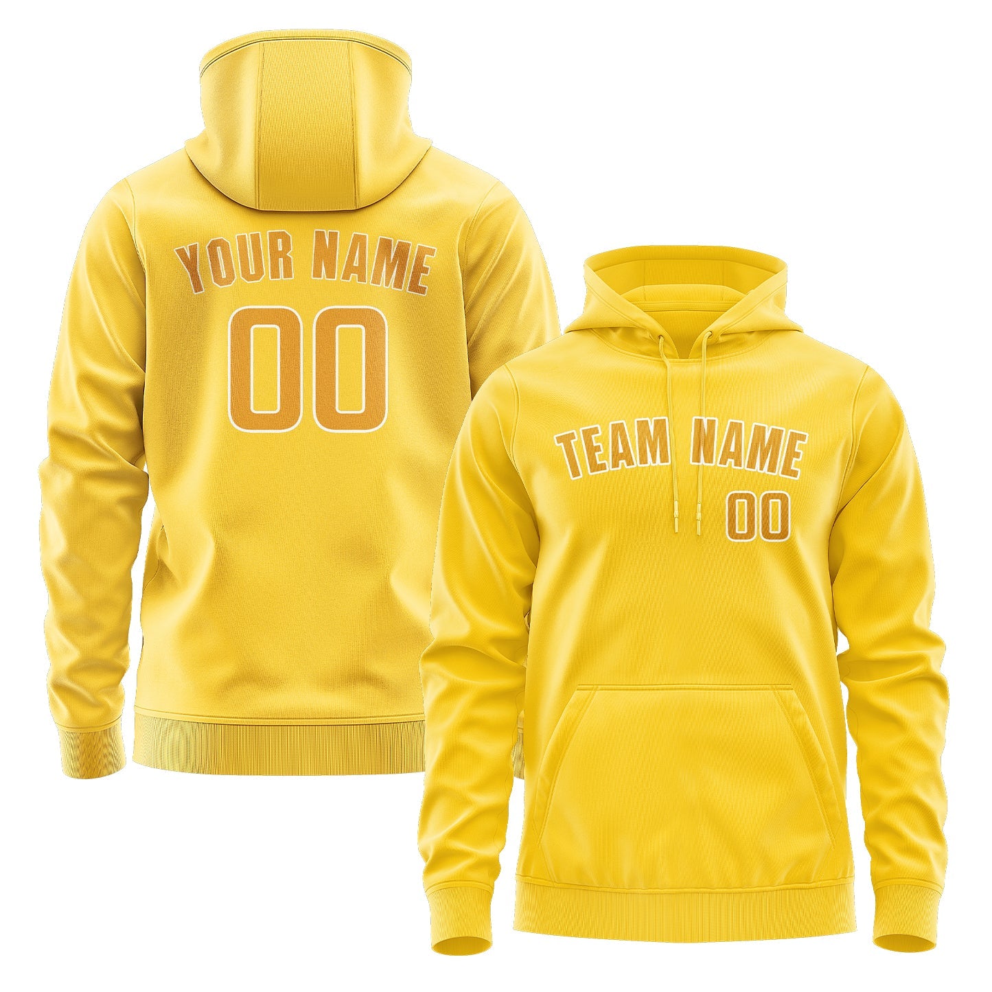 Custom Gold Yellow Hoodie