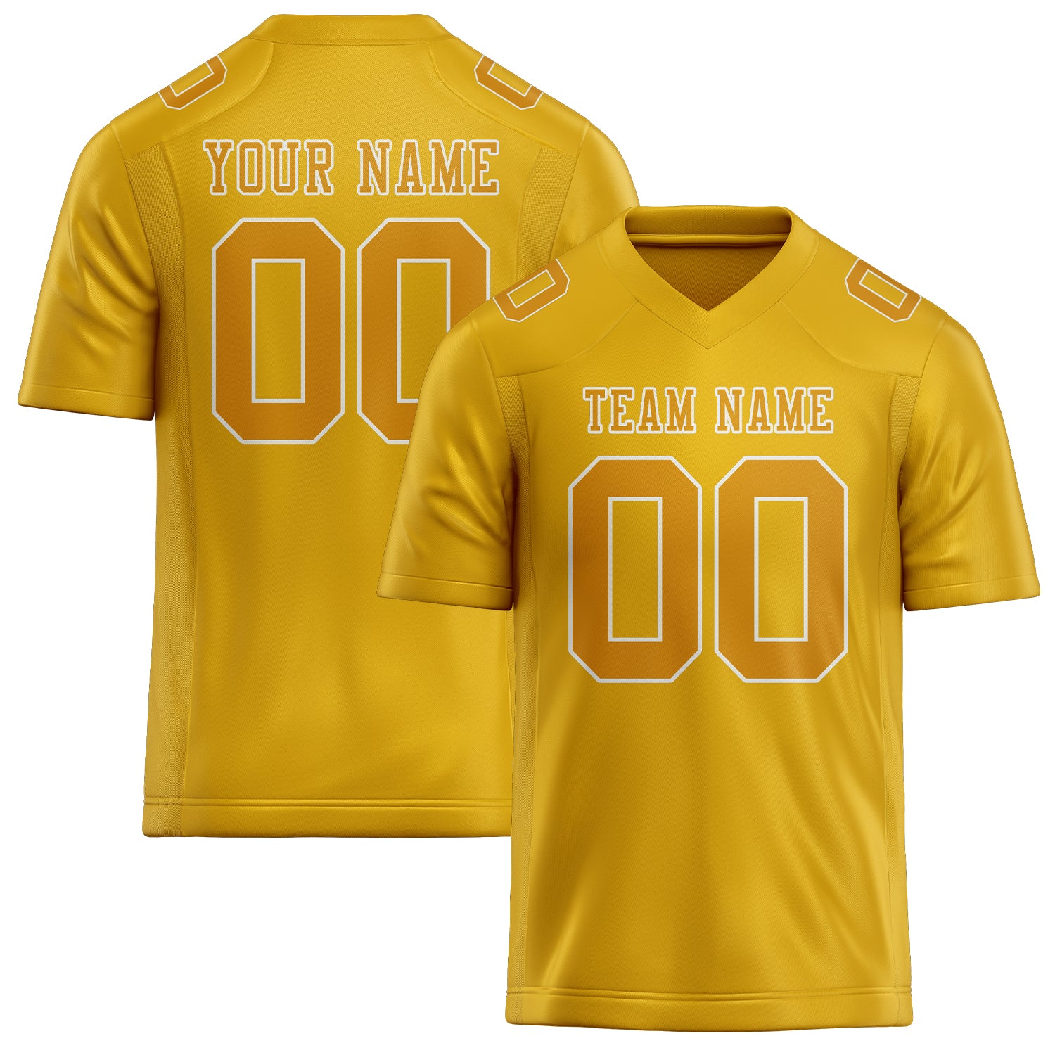 Custom Gold Yellow Football Jersey