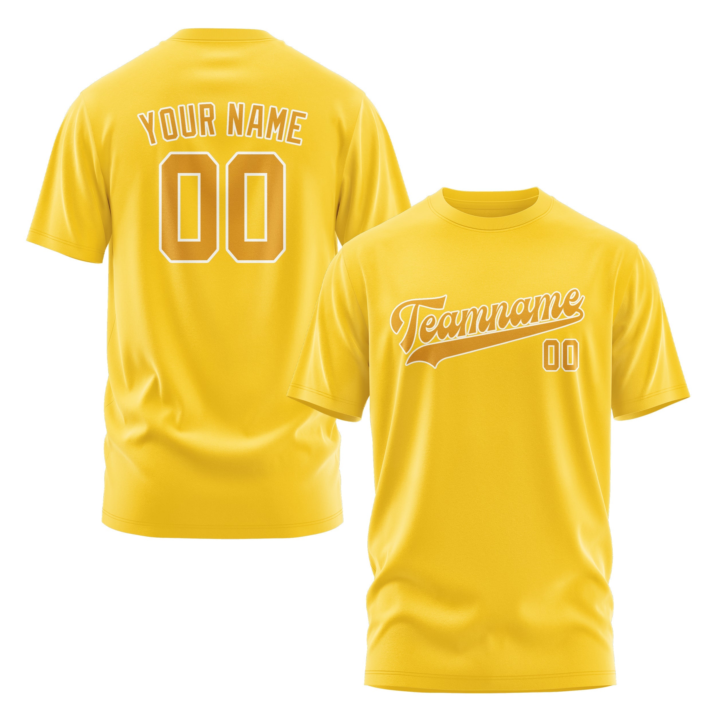 Custom Gold Yellow T-Shirt