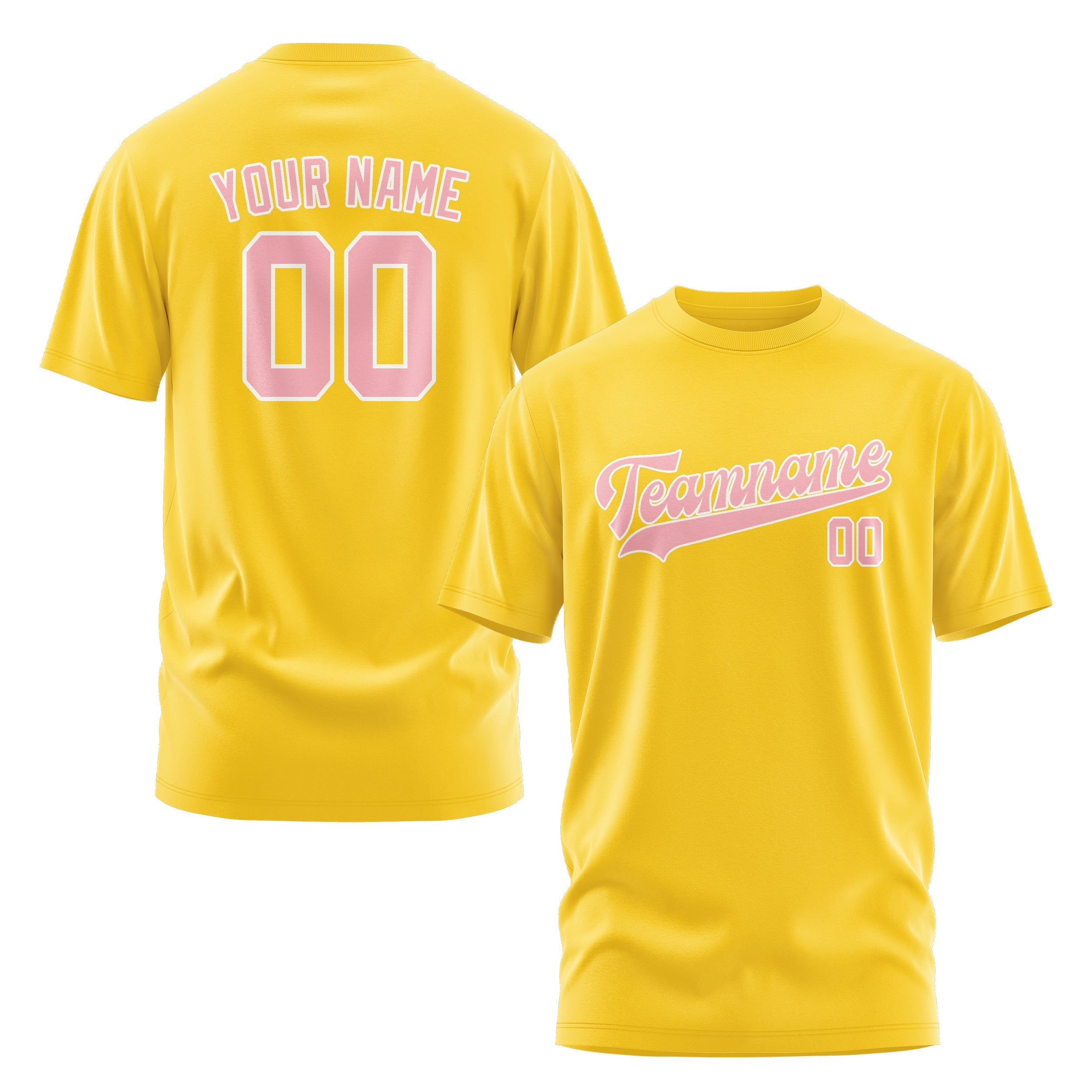 Custom Gold Light Pink T-Shirt