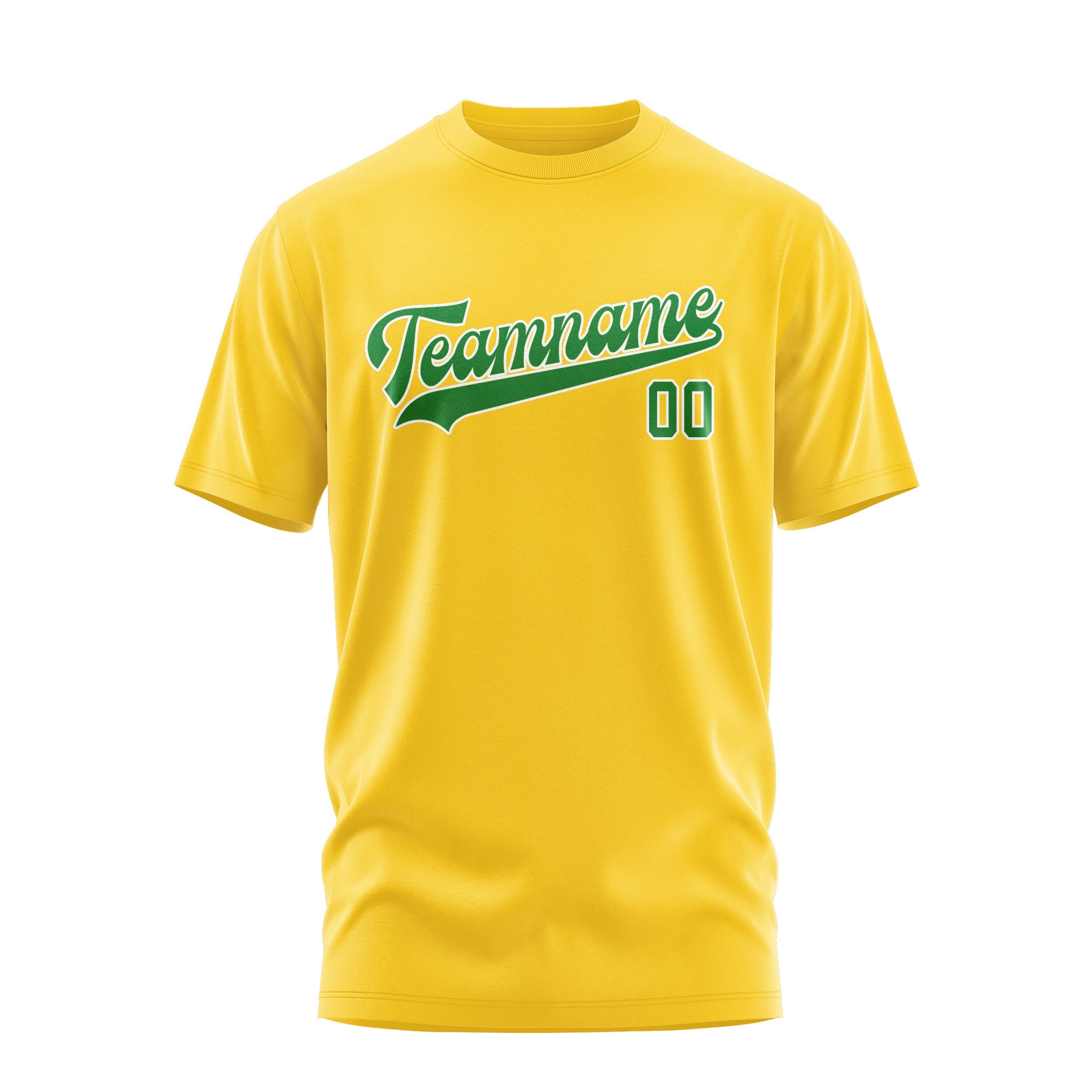 Custom Gold Emerald Green T-Shirt