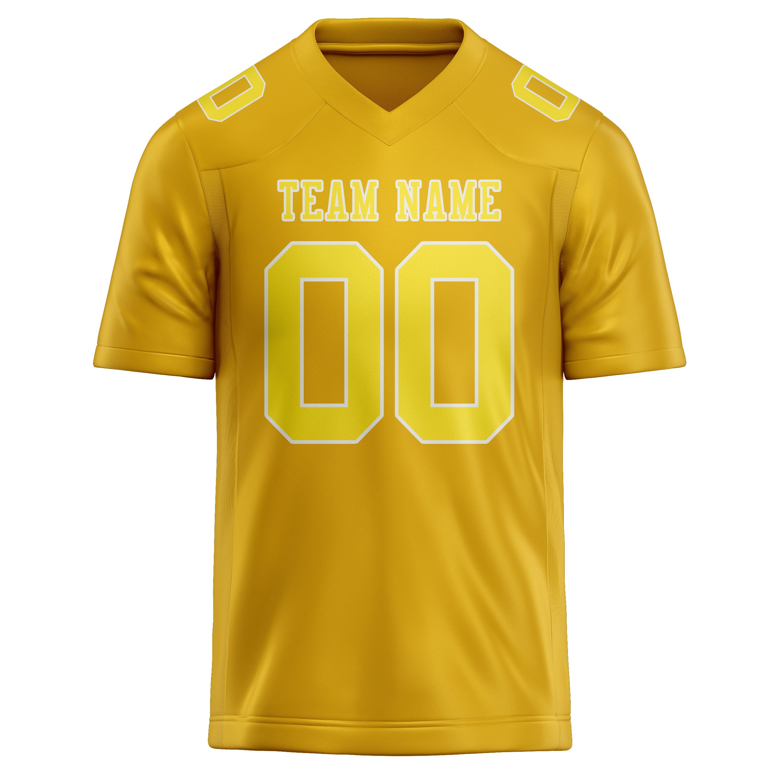 Custom Gold Light Yellow Football Jersey