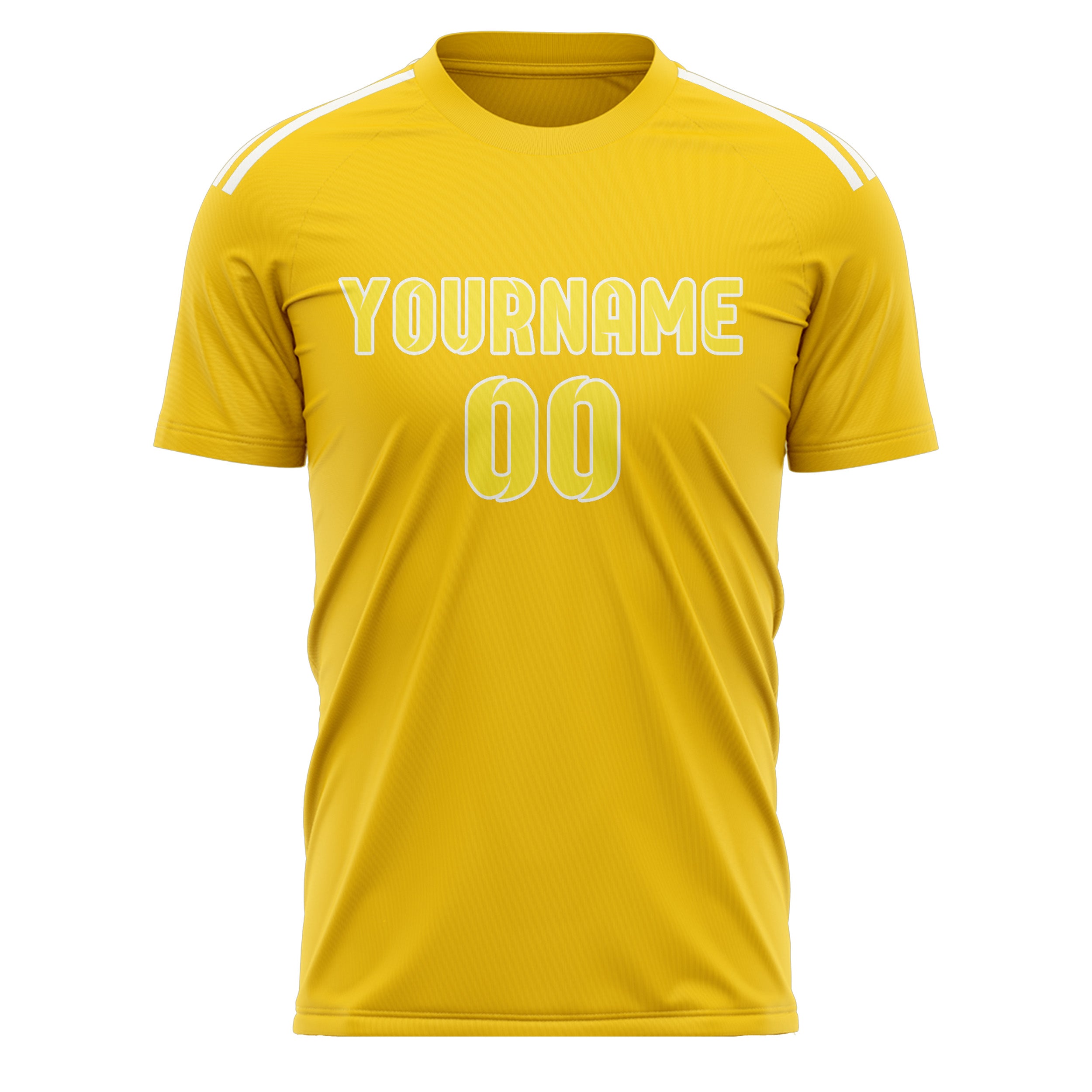Custom Gold Light Yellow Soccer Jersey