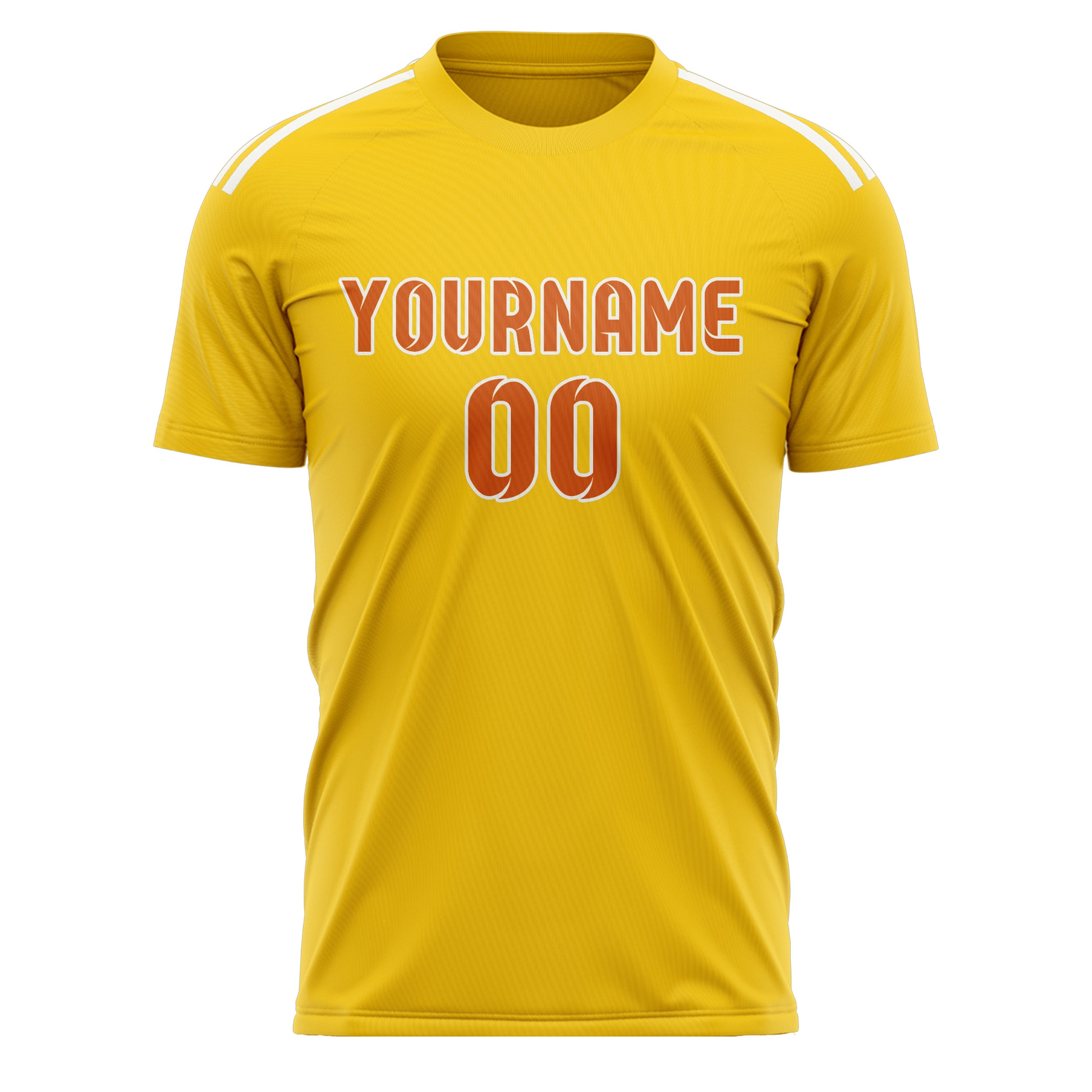Custom Gold Orange Soccer Jersey