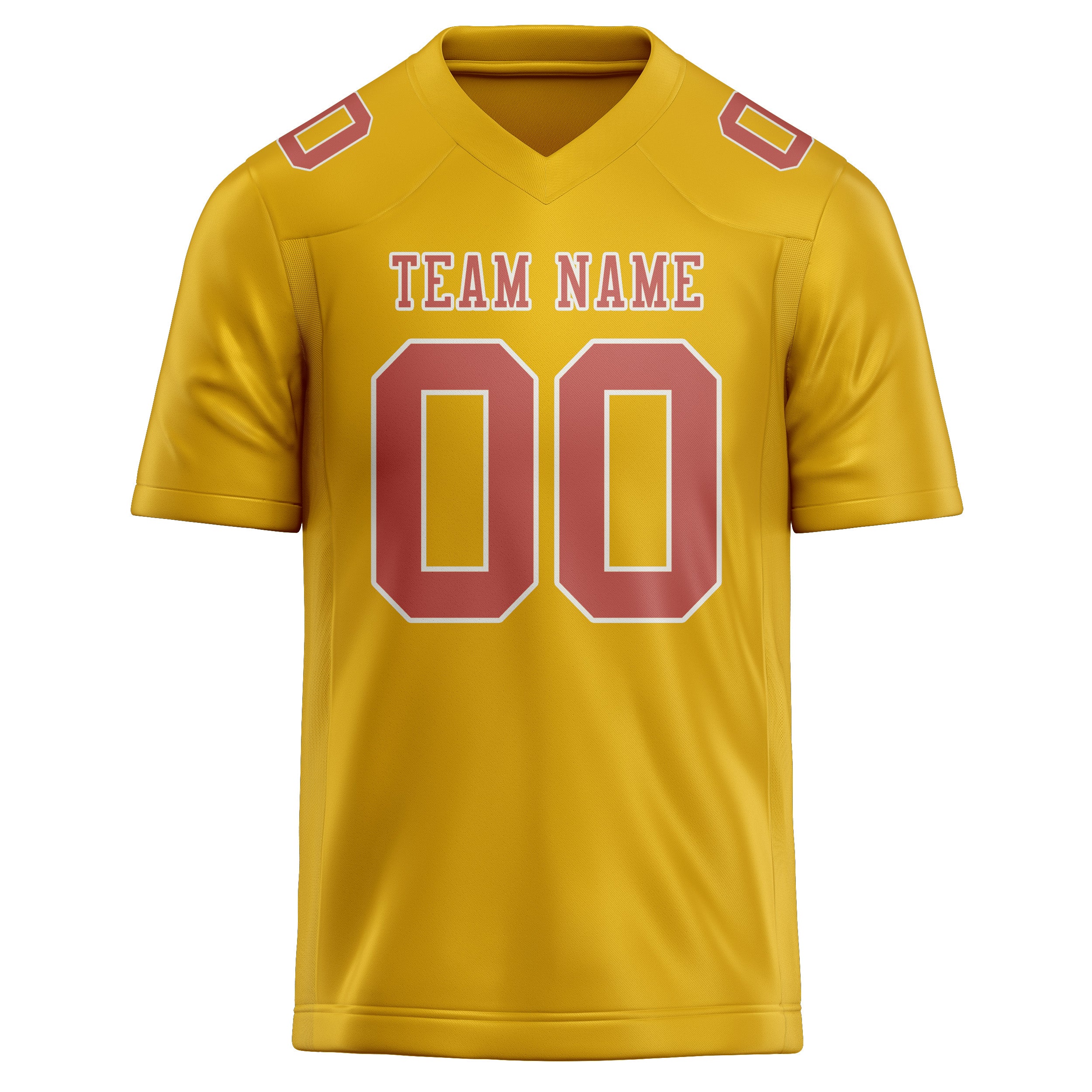 Custom Gold Copper Rose Football Jersey