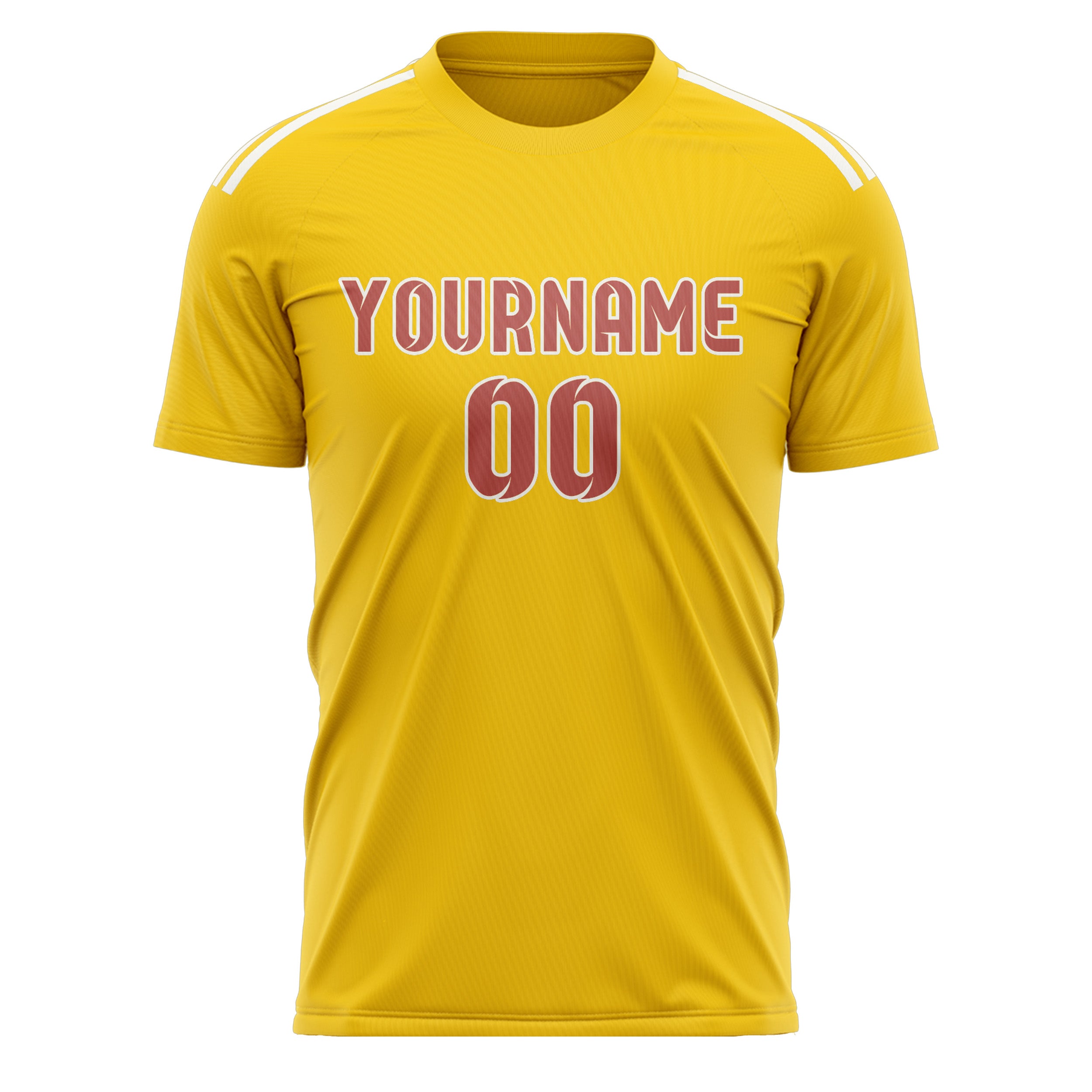 Custom Gold Copper Rose Soccer Jersey