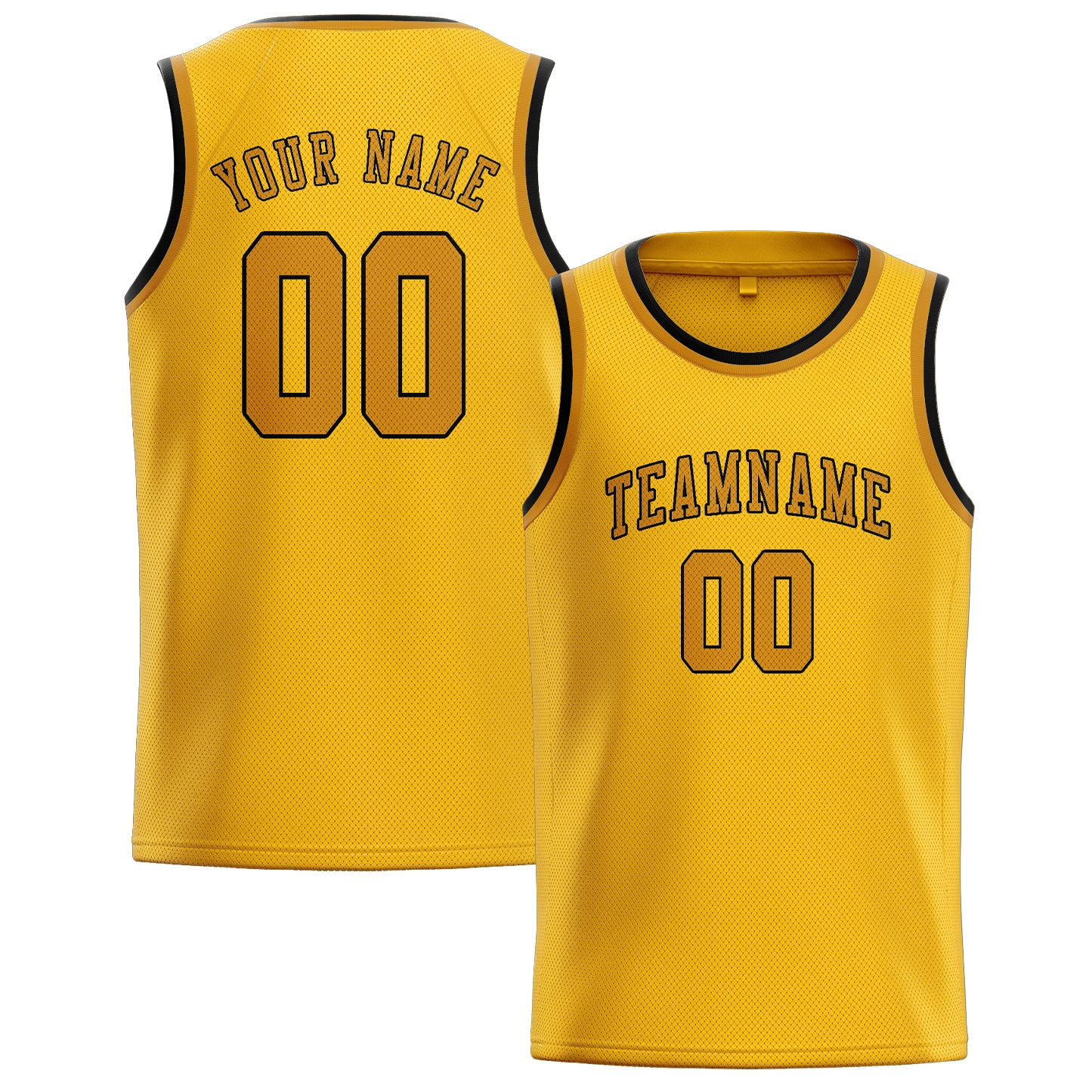 Custom Gold Yellow Basketball Jersey