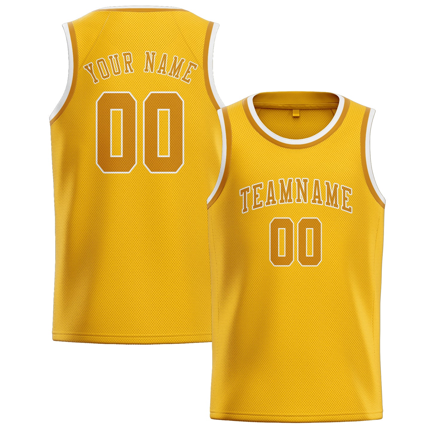 Custom Gold Yellow Basketball Jersey