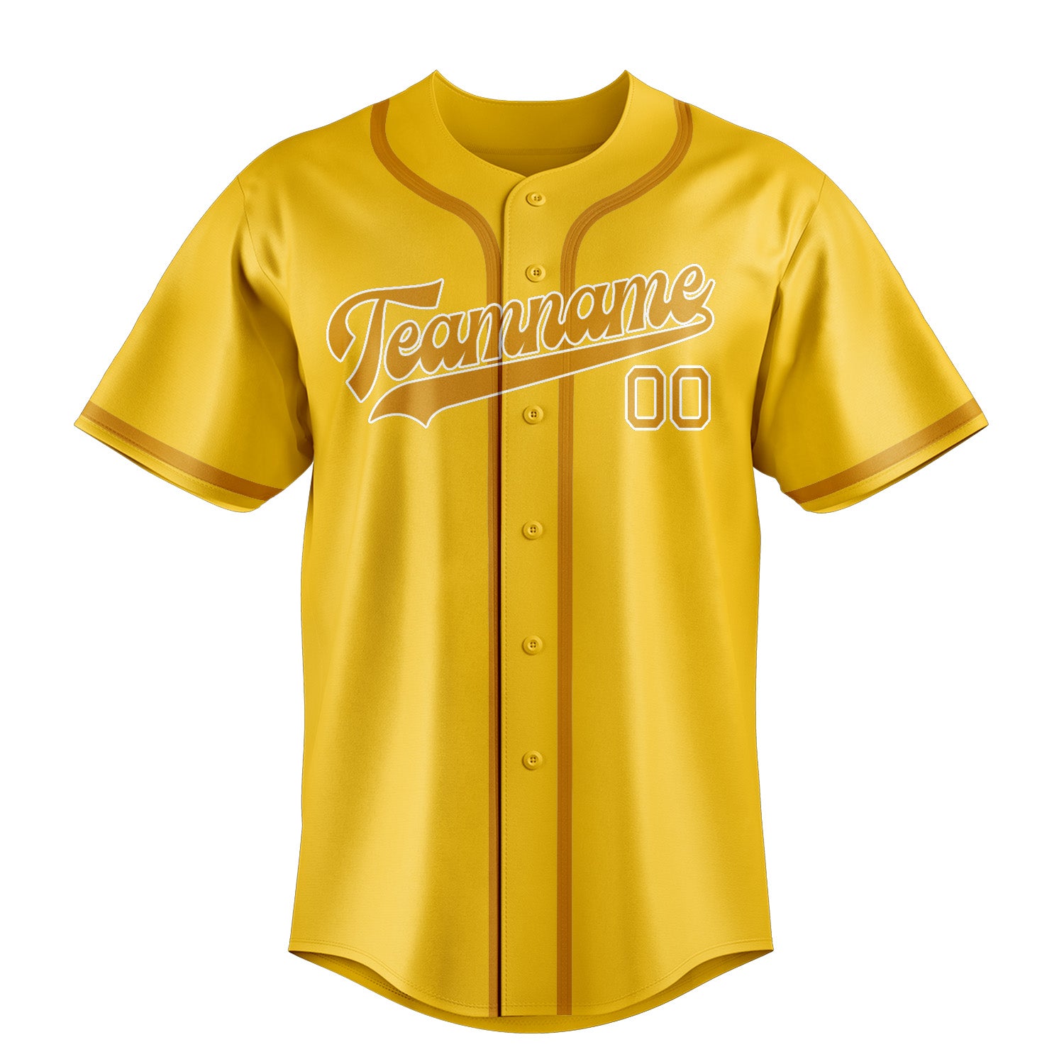 Custom Gold Yellow Baseball Jersey