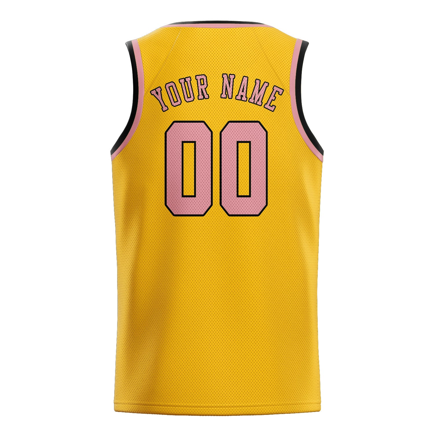 Custom Gold Light Pink Basketball Jersey