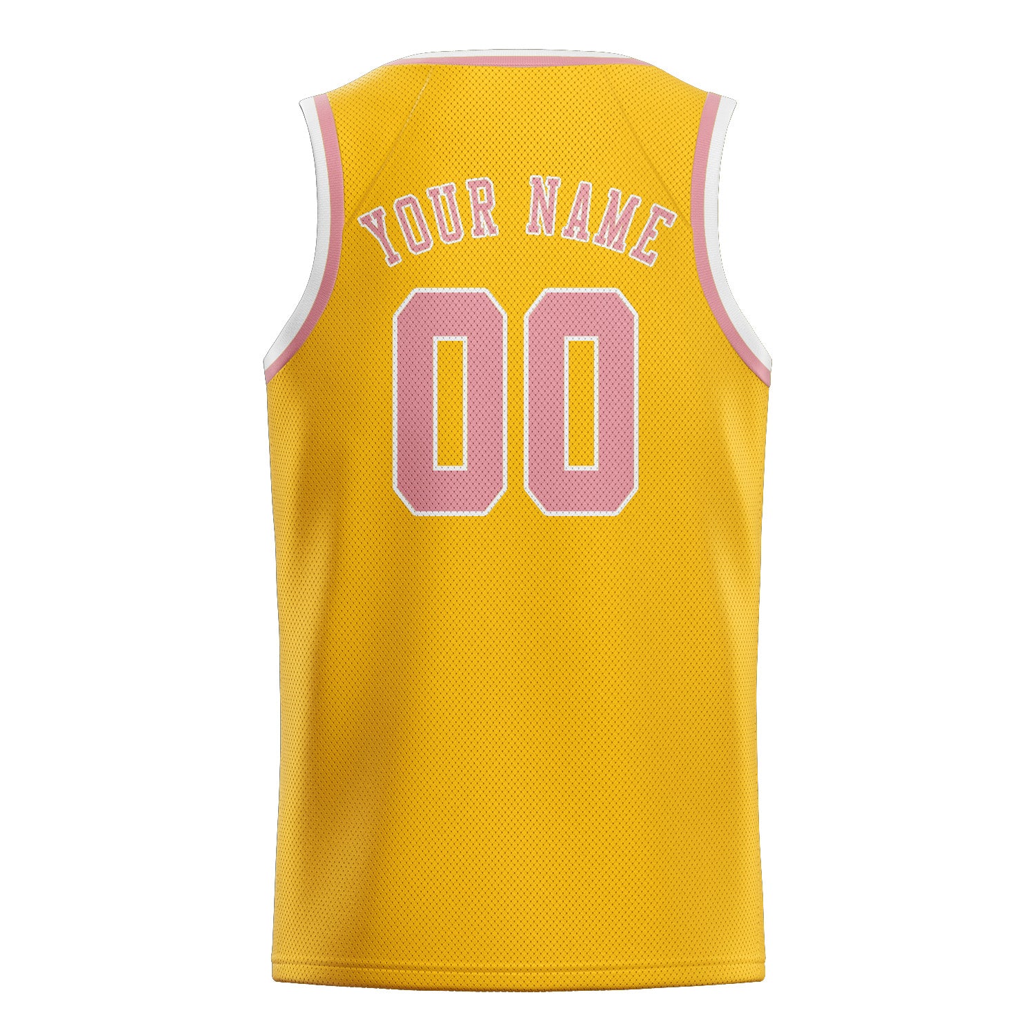 Custom Gold Light Pink Basketball Jersey