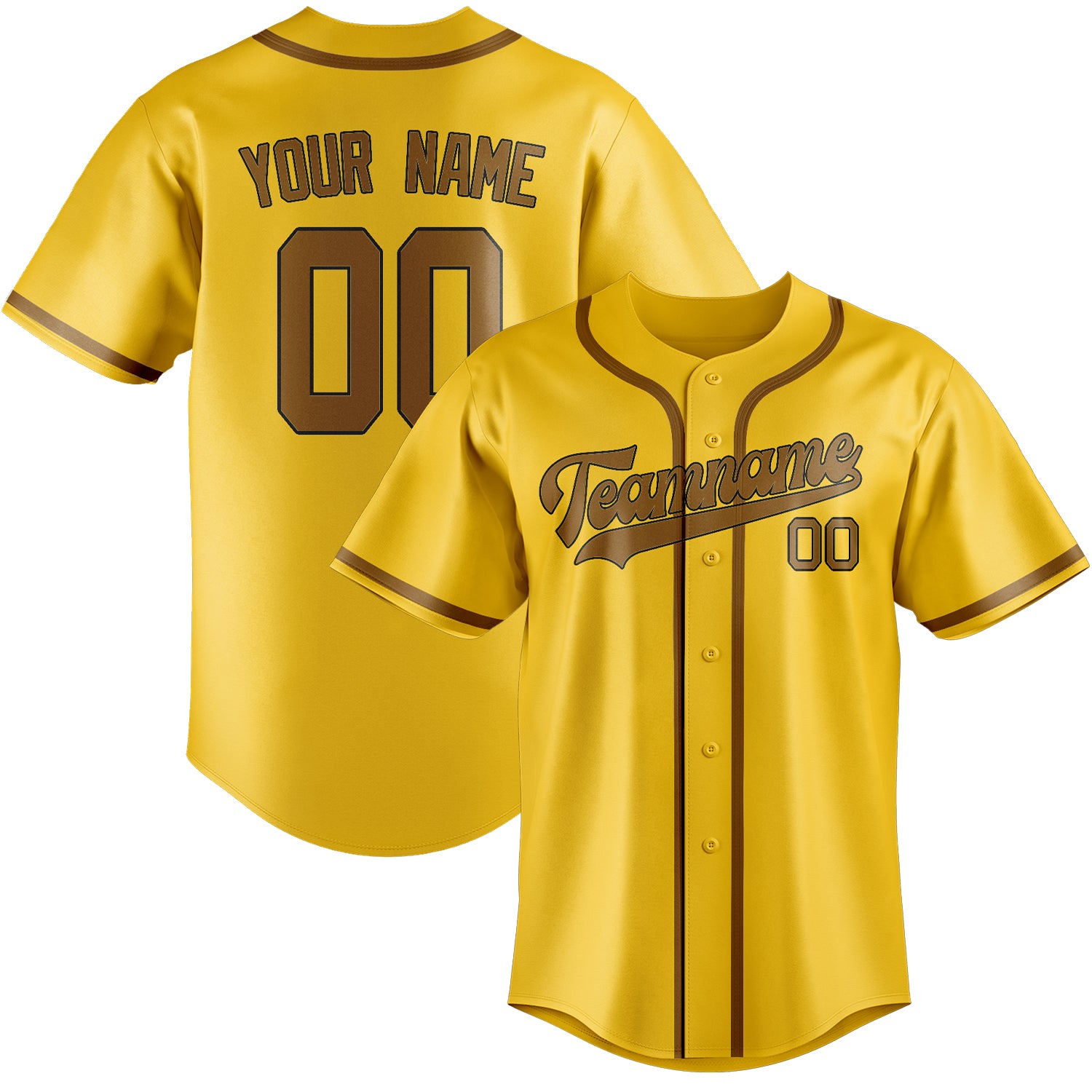 Custom Gold Khaki Baseball Jersey