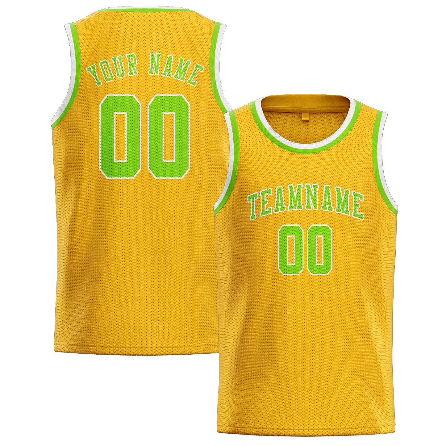 Custom Gold Emerald Green Basketball Jersey