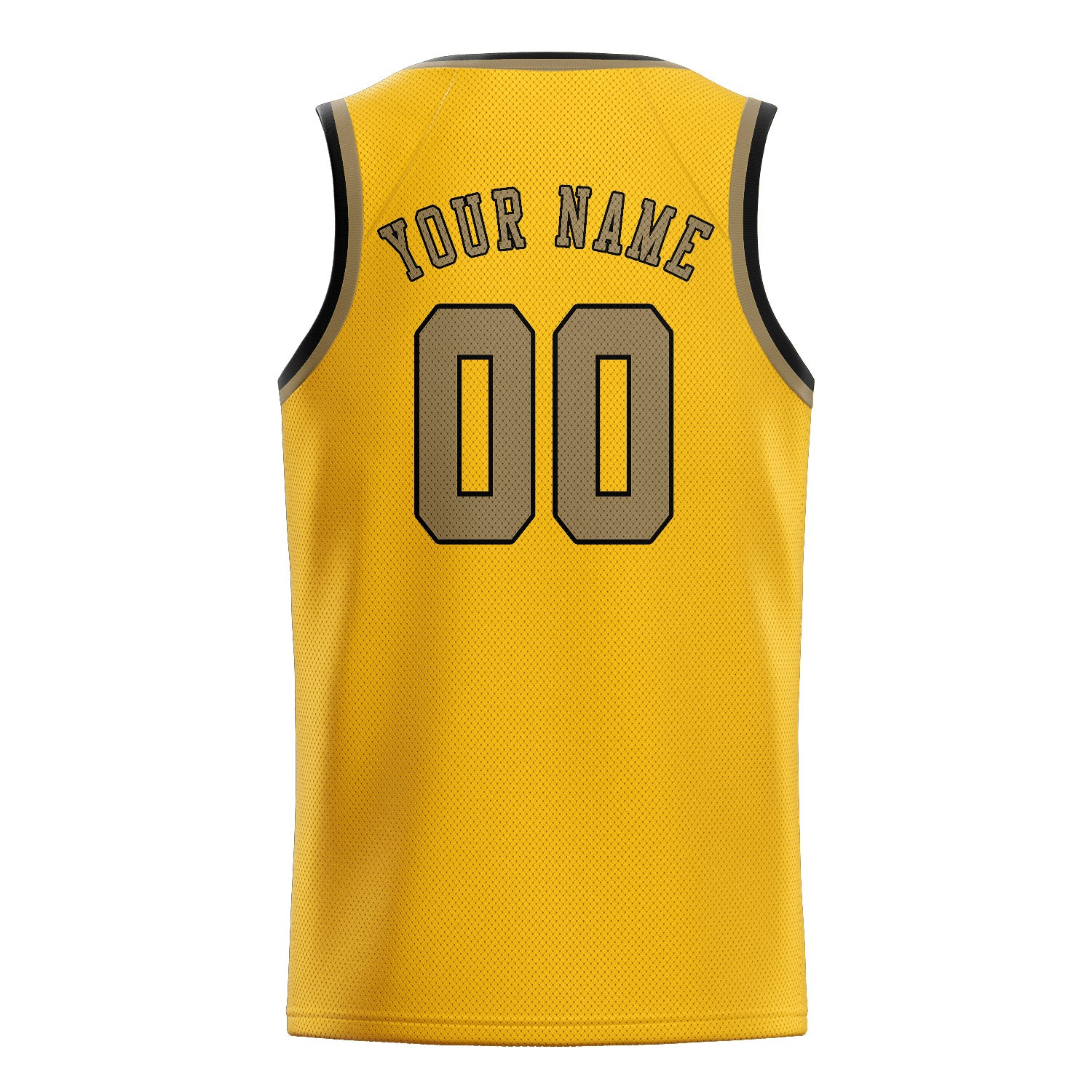 Custom Gold Light Khaki Basketball Jersey