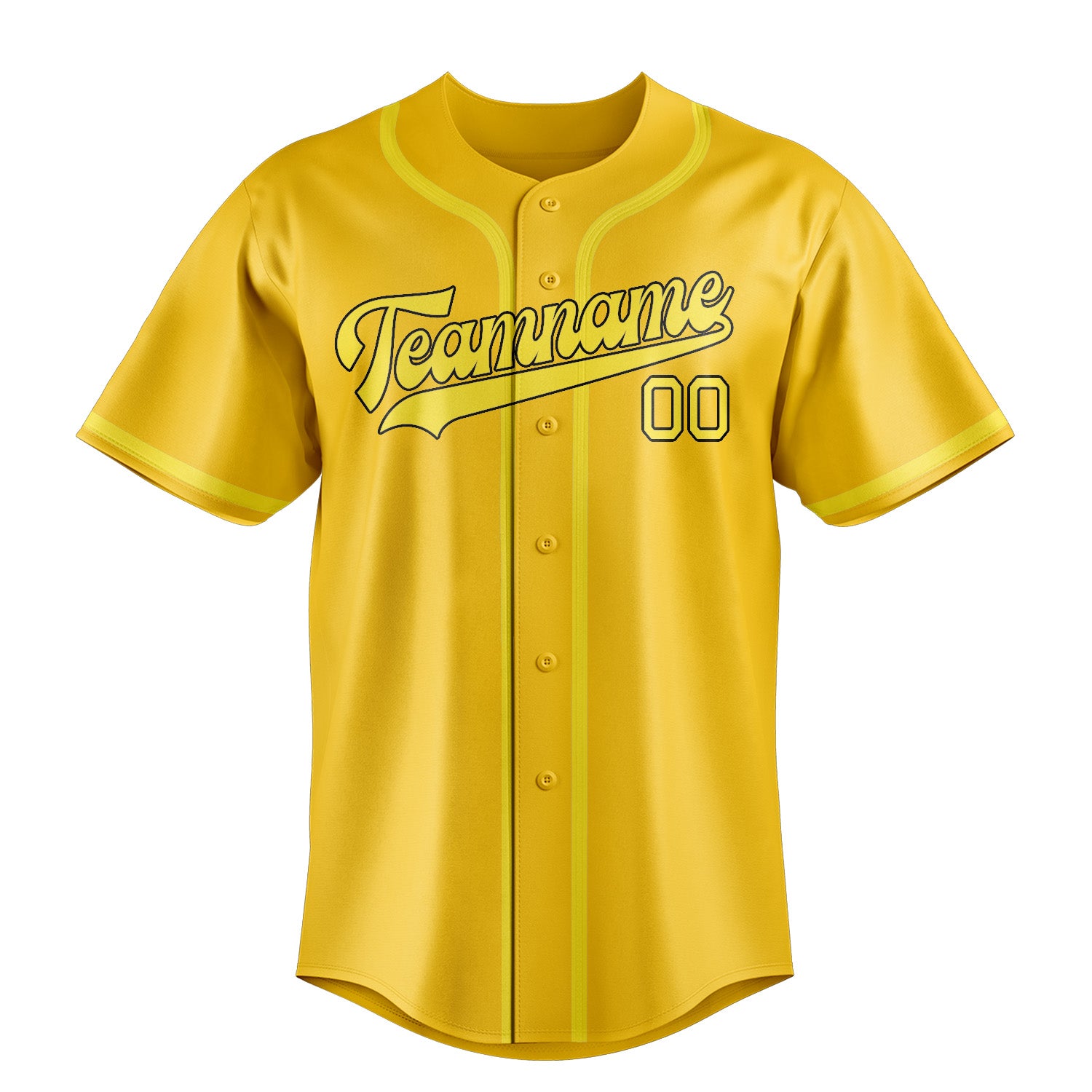 Custom Gold Light Yellow Baseball Jersey