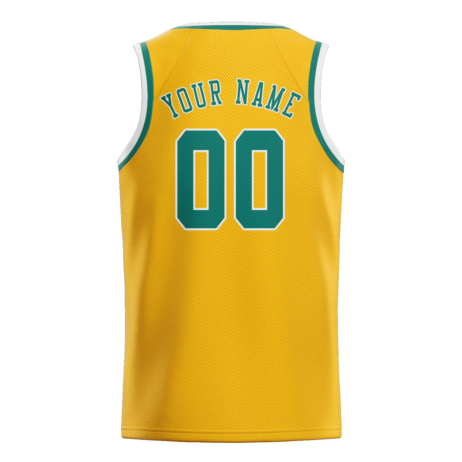 Custom Gold Blue Green Basketball Jersey