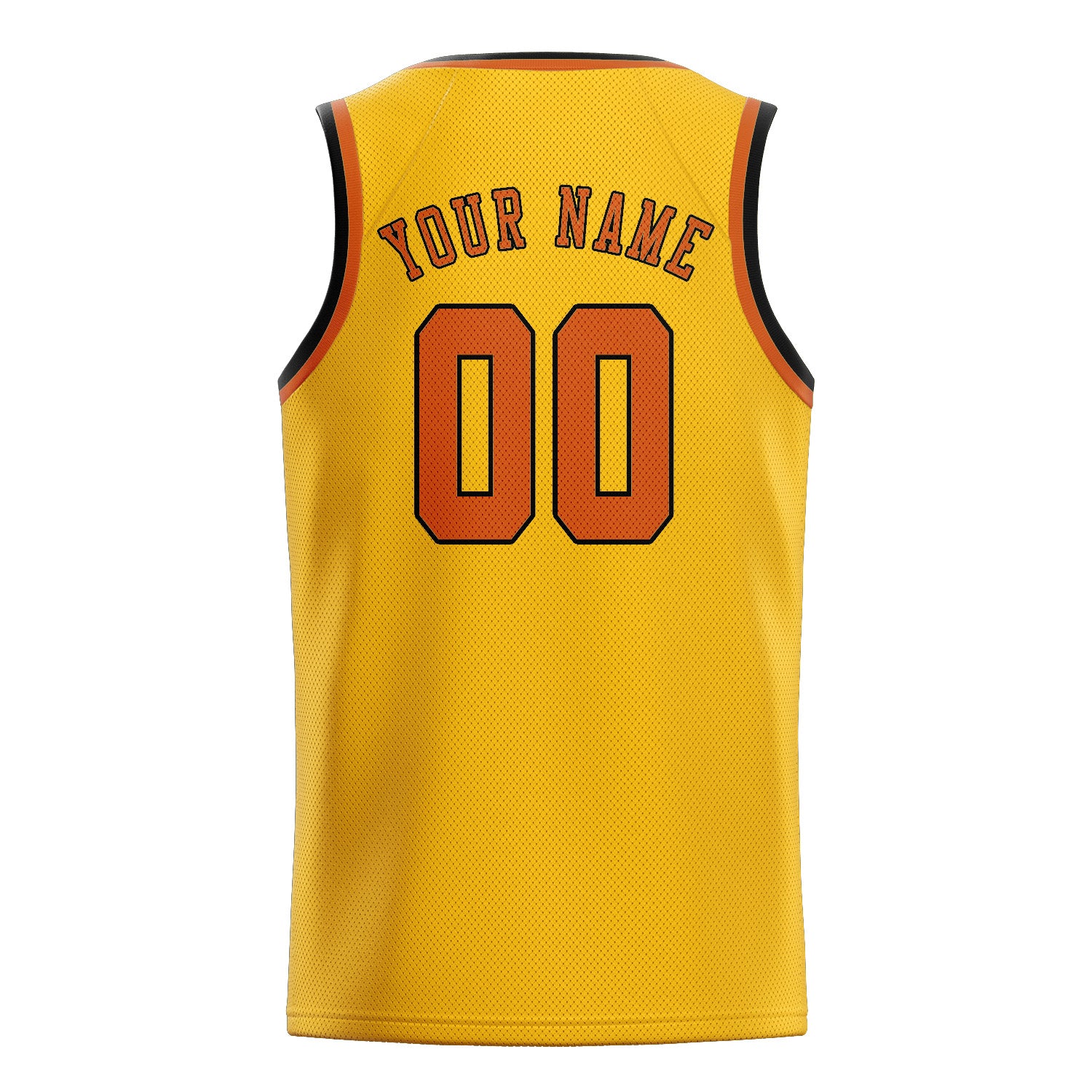 Custom Gold Orange Basketball Jersey
