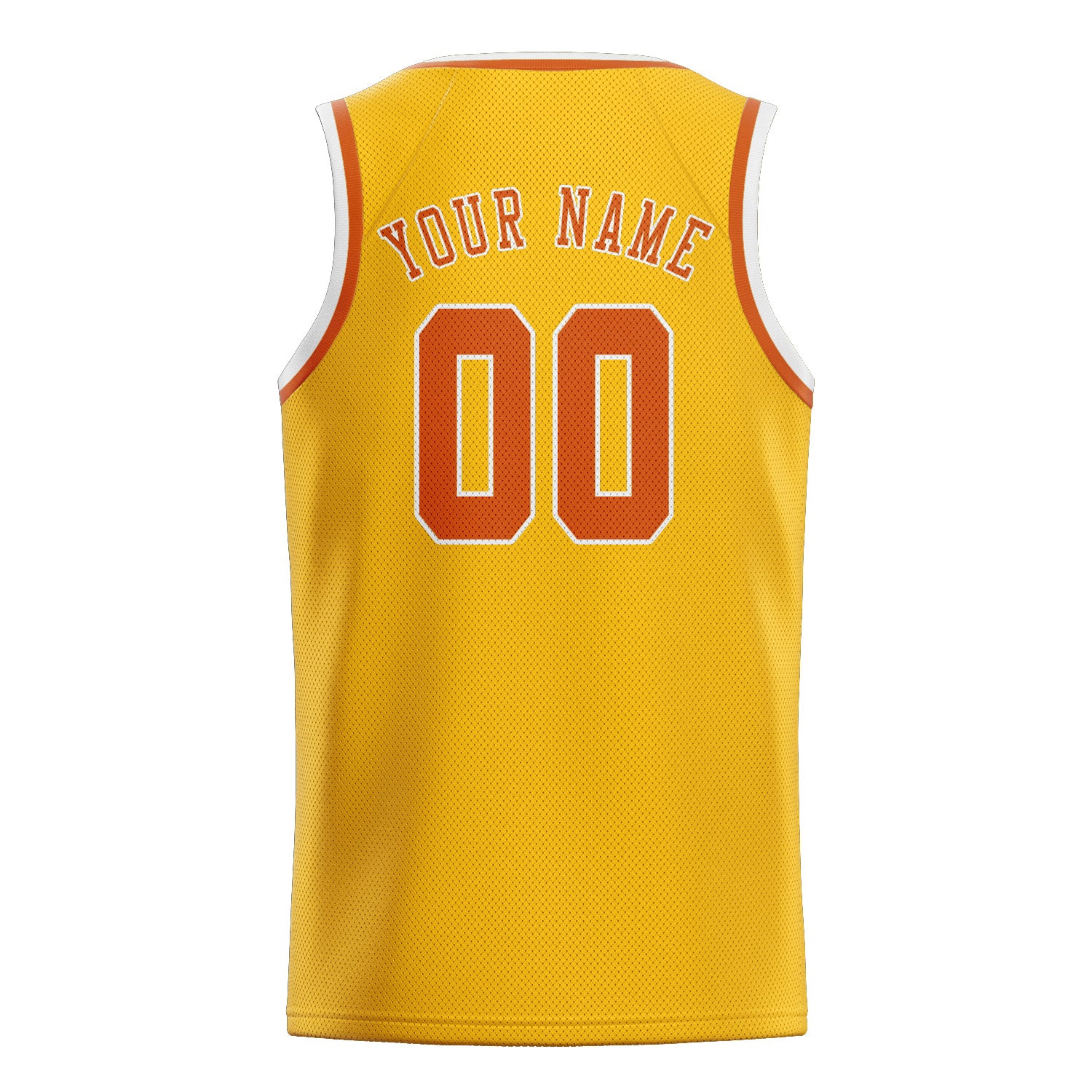 Custom Gold Orange Basketball Jersey