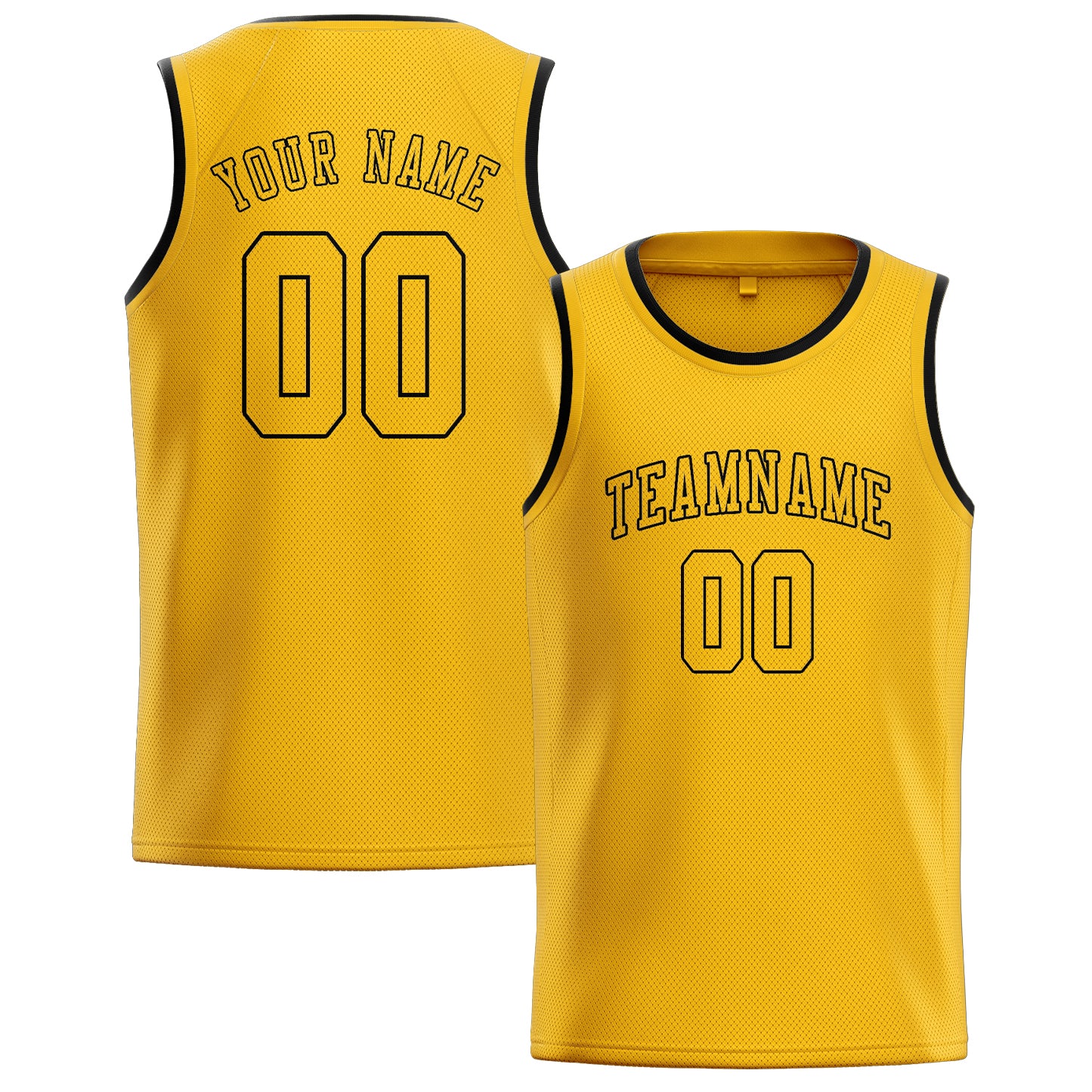 Custom Gold Gold Basketball Jersey