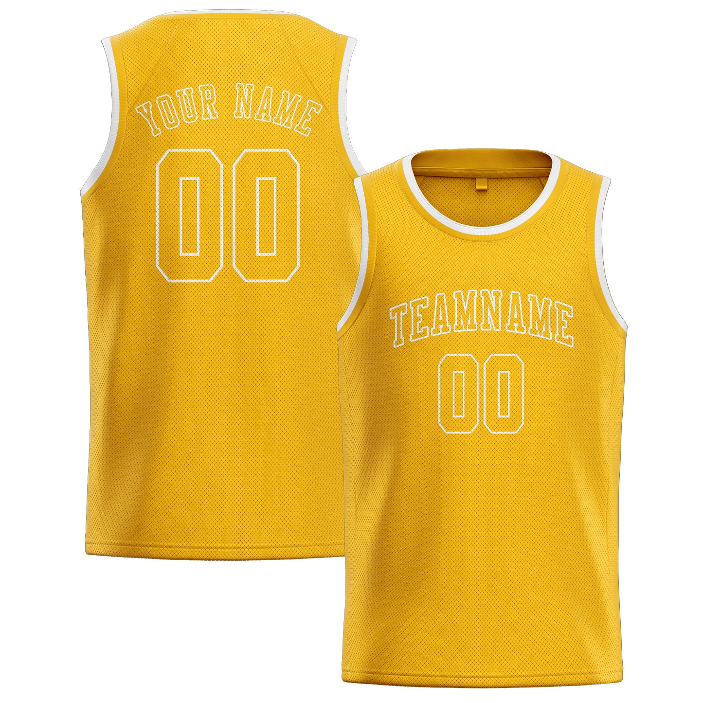 Custom Gold Gold Basketball Jersey