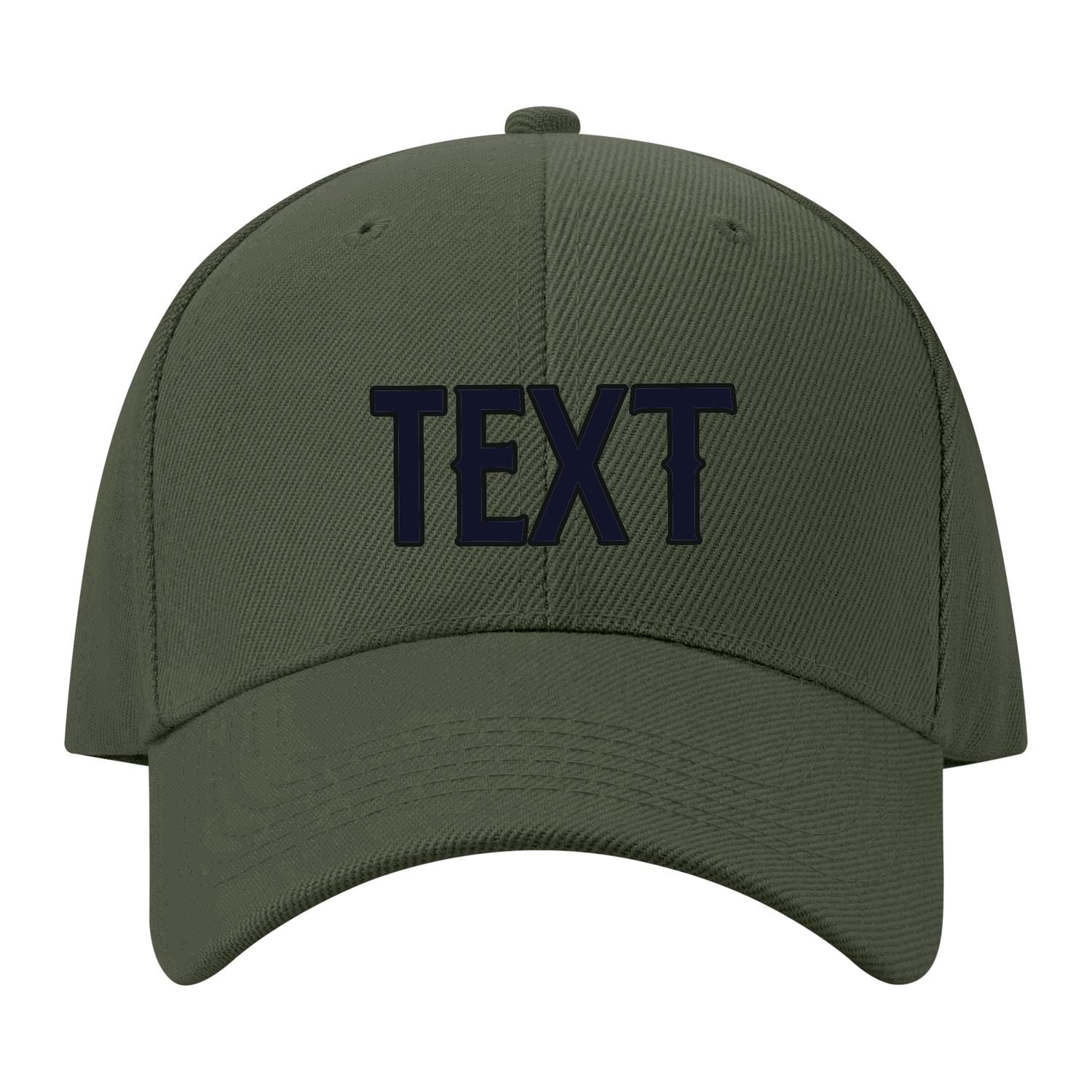 Custom Dark Green Pale Peach Hat 34B21711
