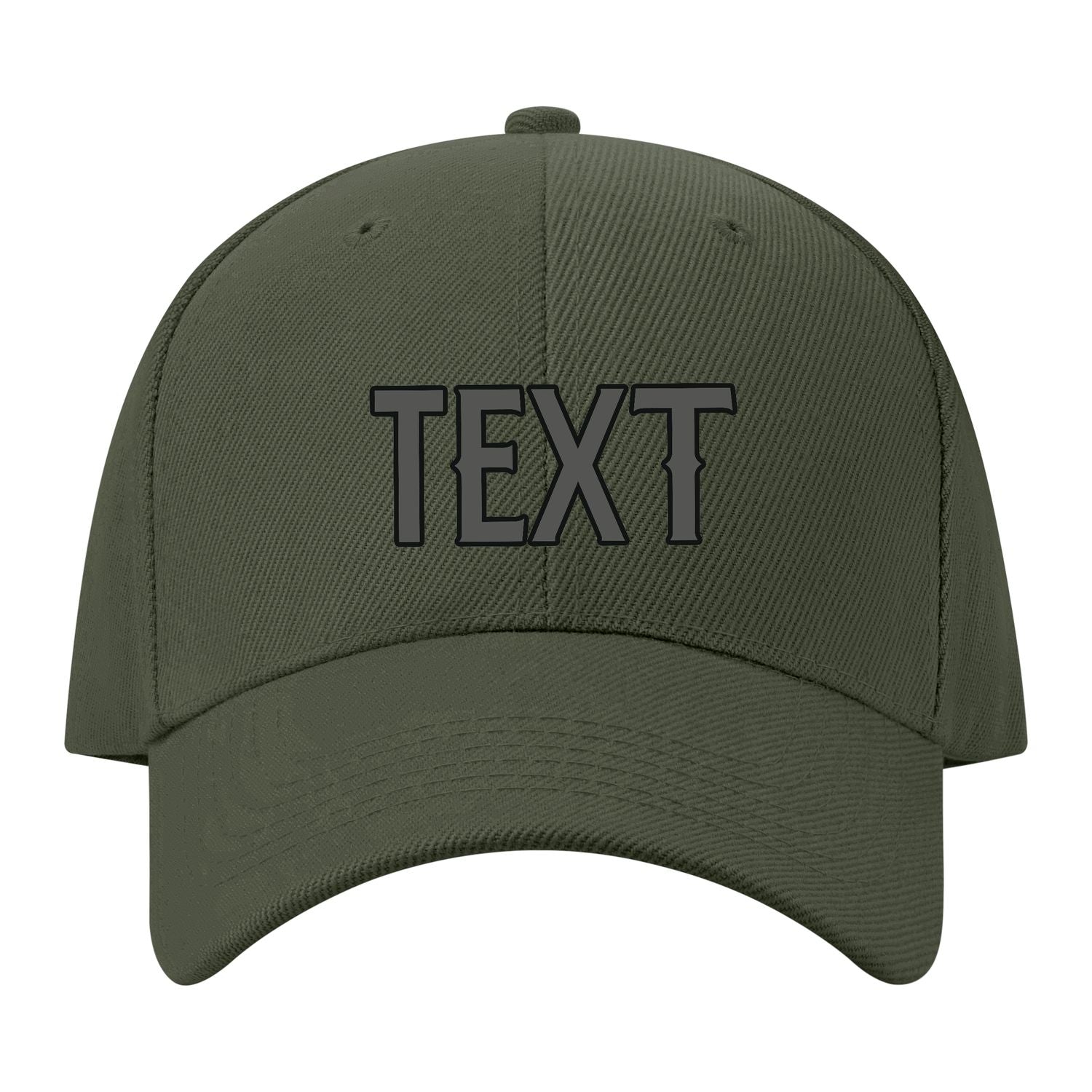 Custom Dark Green Orange Hat 34B21720