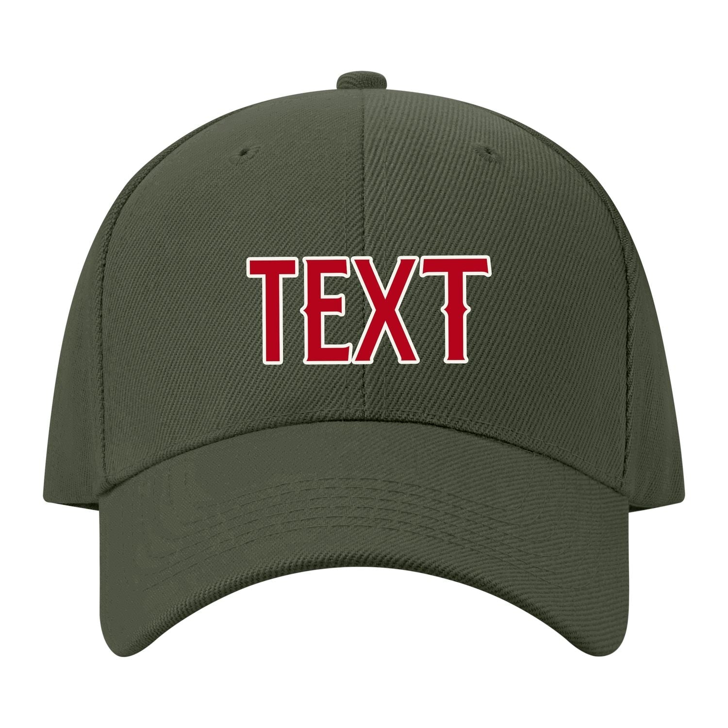 Custom Dark Green Crimson Red Hat 34B21814