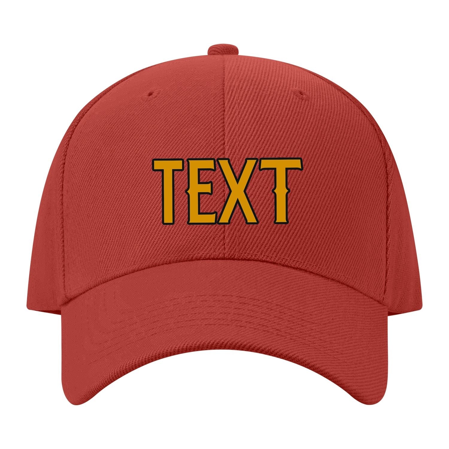 Custom Coral Red Sky Blue Hat 35B21719