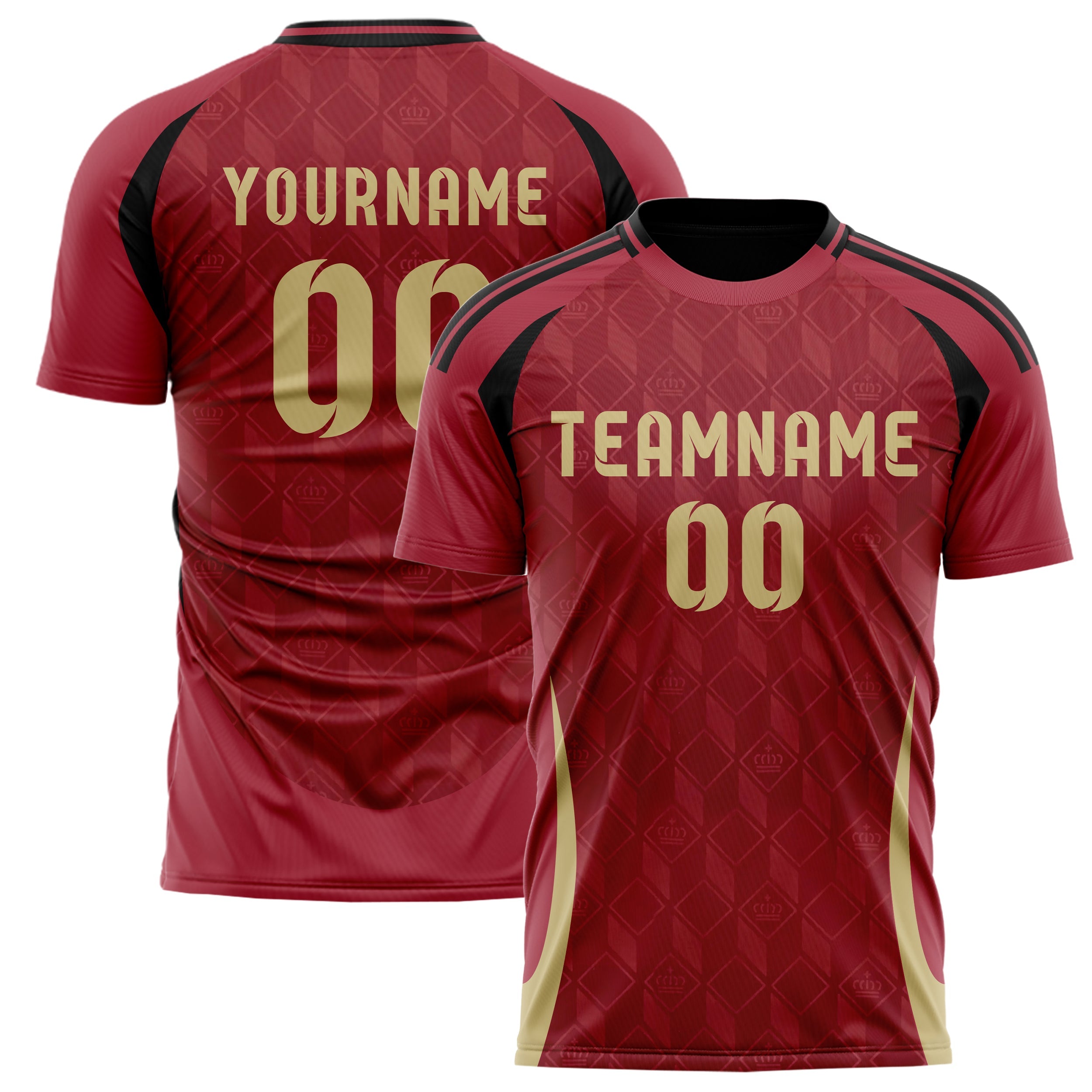 Belgium Home Inspired Football Jersey – Custom Name, Number & Logo
