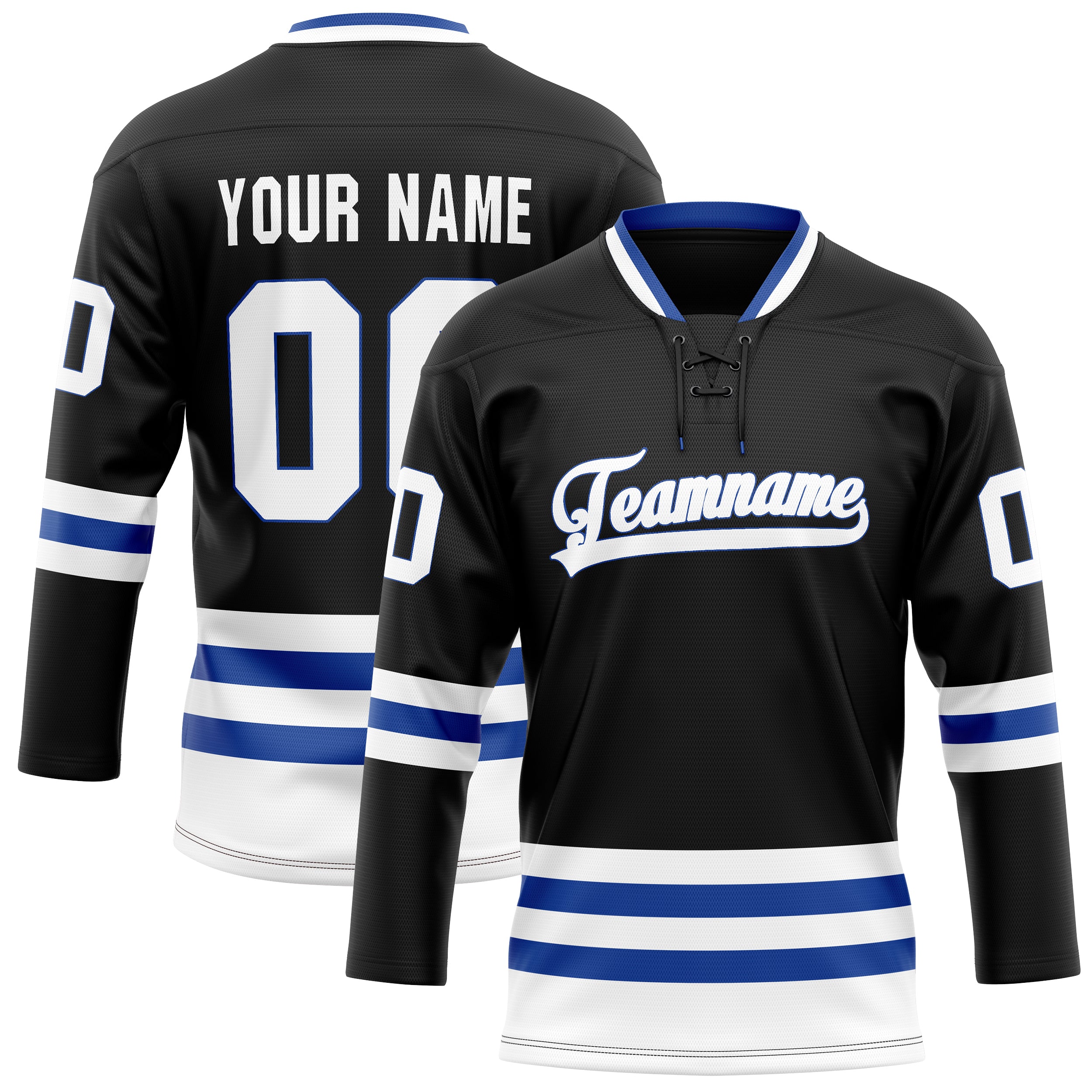 Custom Black Royal Solid Colour Hockey Jersey