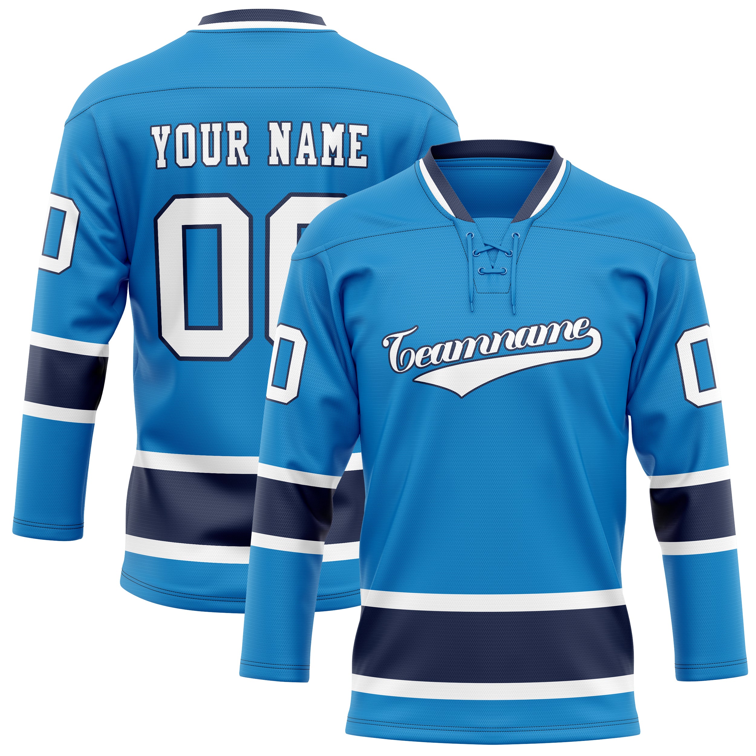 Custom Blue Navy Solid Colour Hockey Jersey