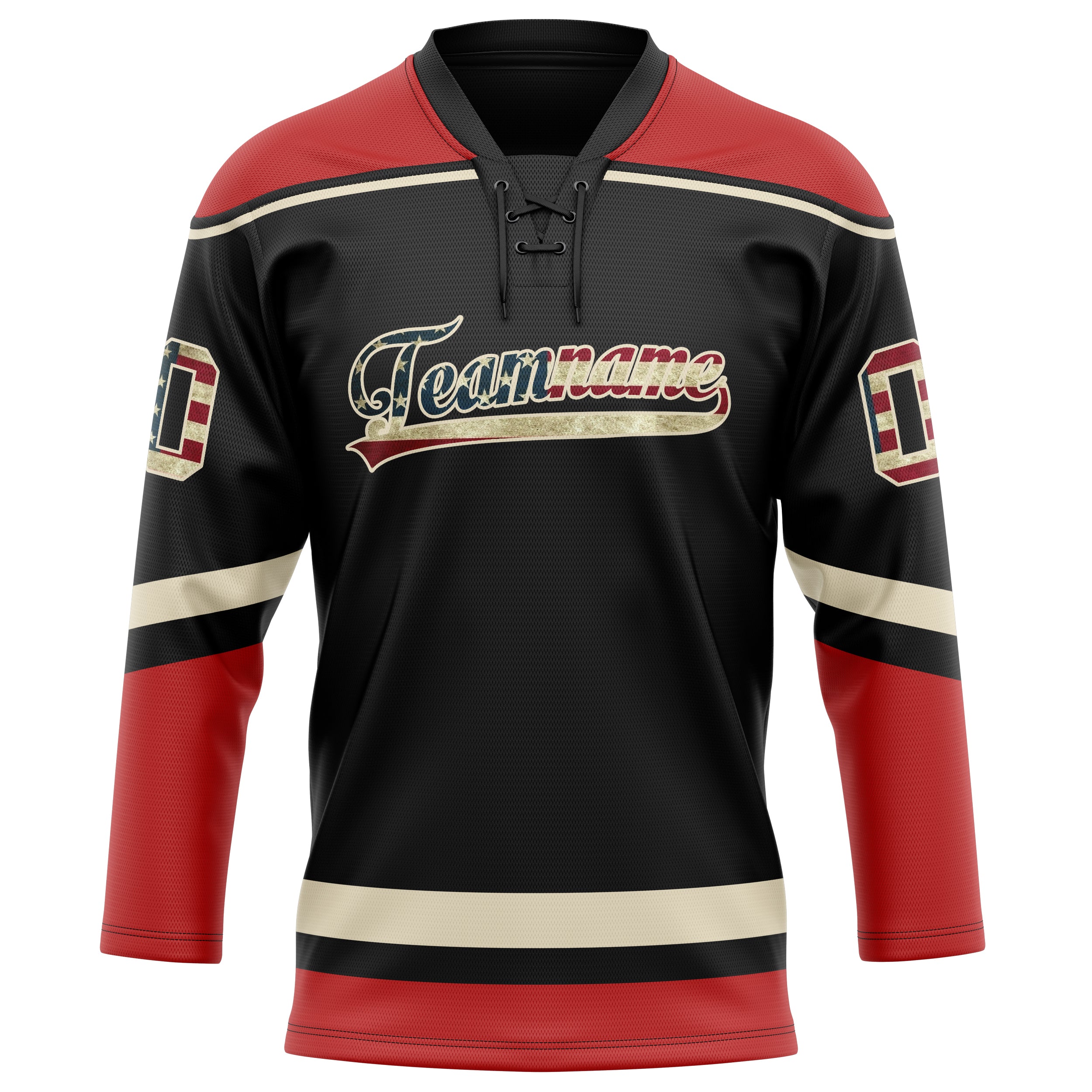 Custom Brown Red Solid Colour Hockey Jersey