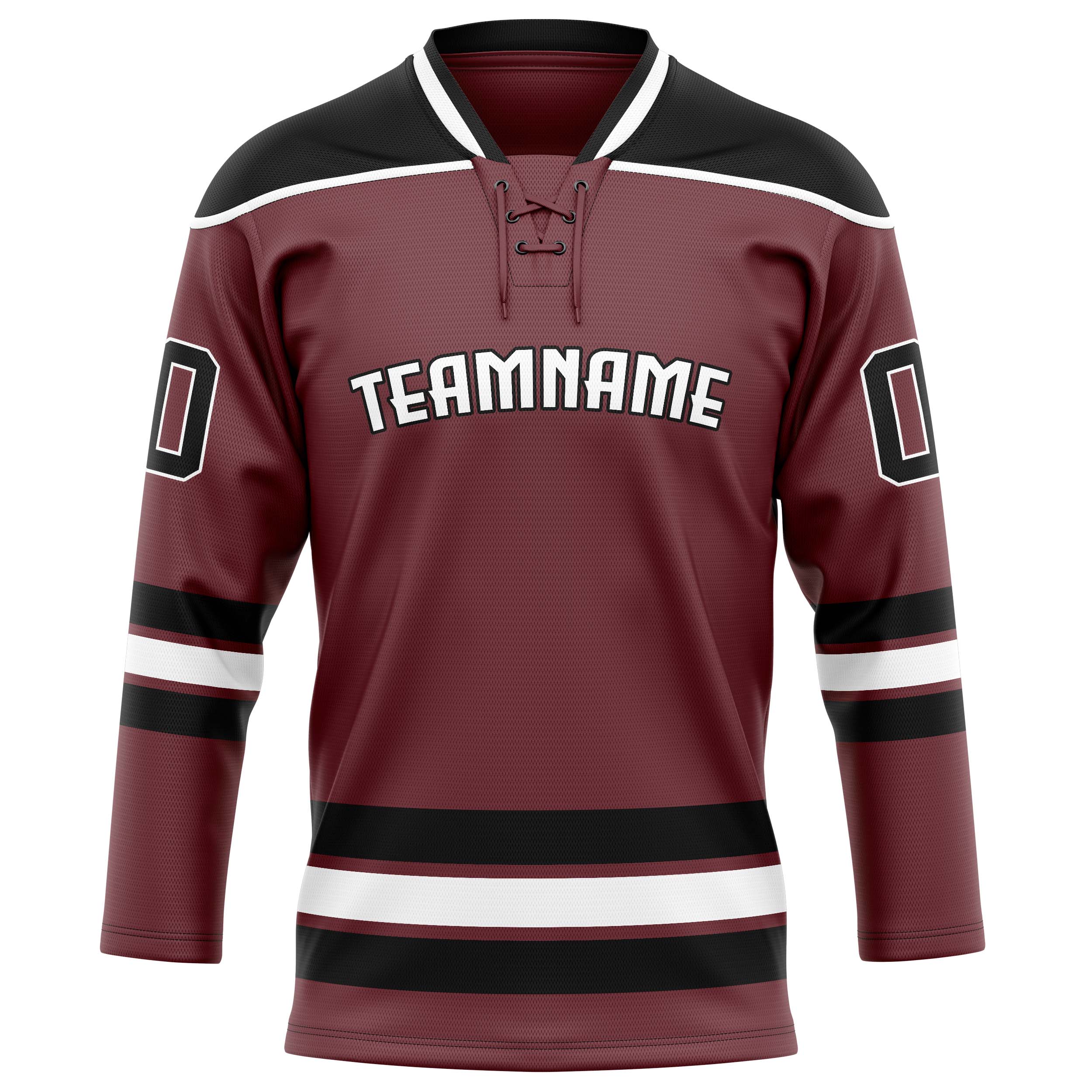 Custom Brown Black Solid Colour Hockey Jersey