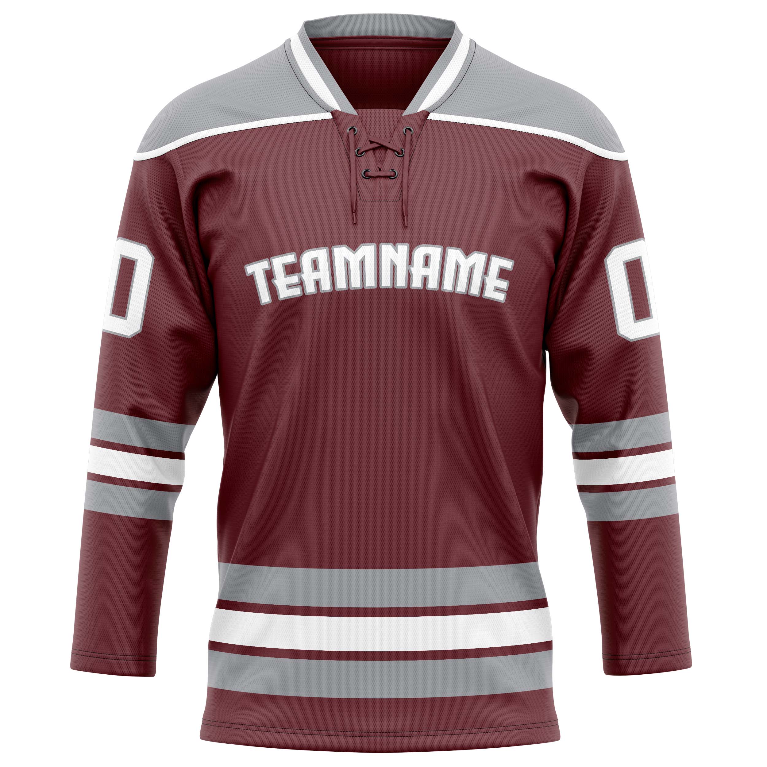Custom Brown Gray Solid Colour Hockey Jersey