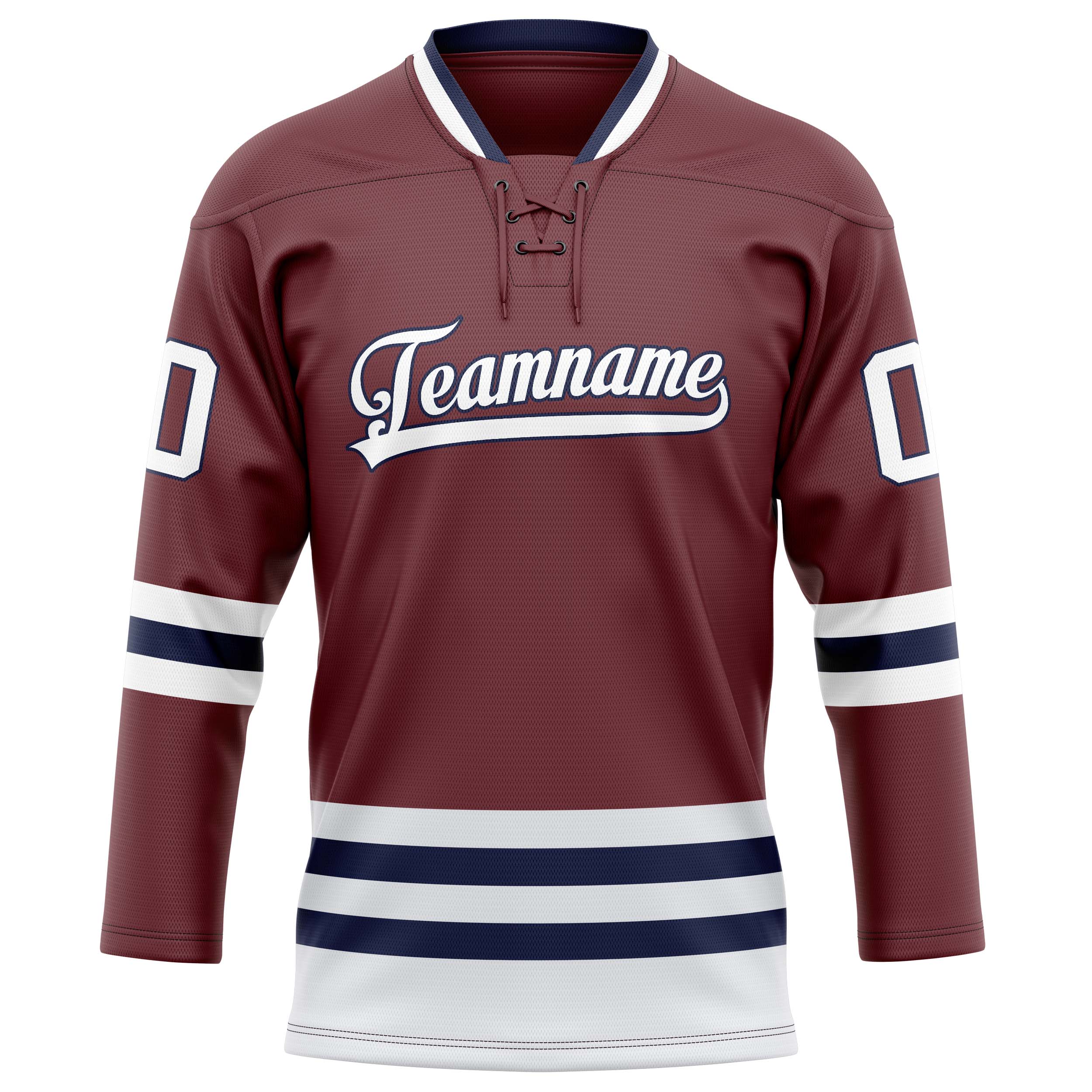 Custom Brown White Solid Colour Hockey Jersey