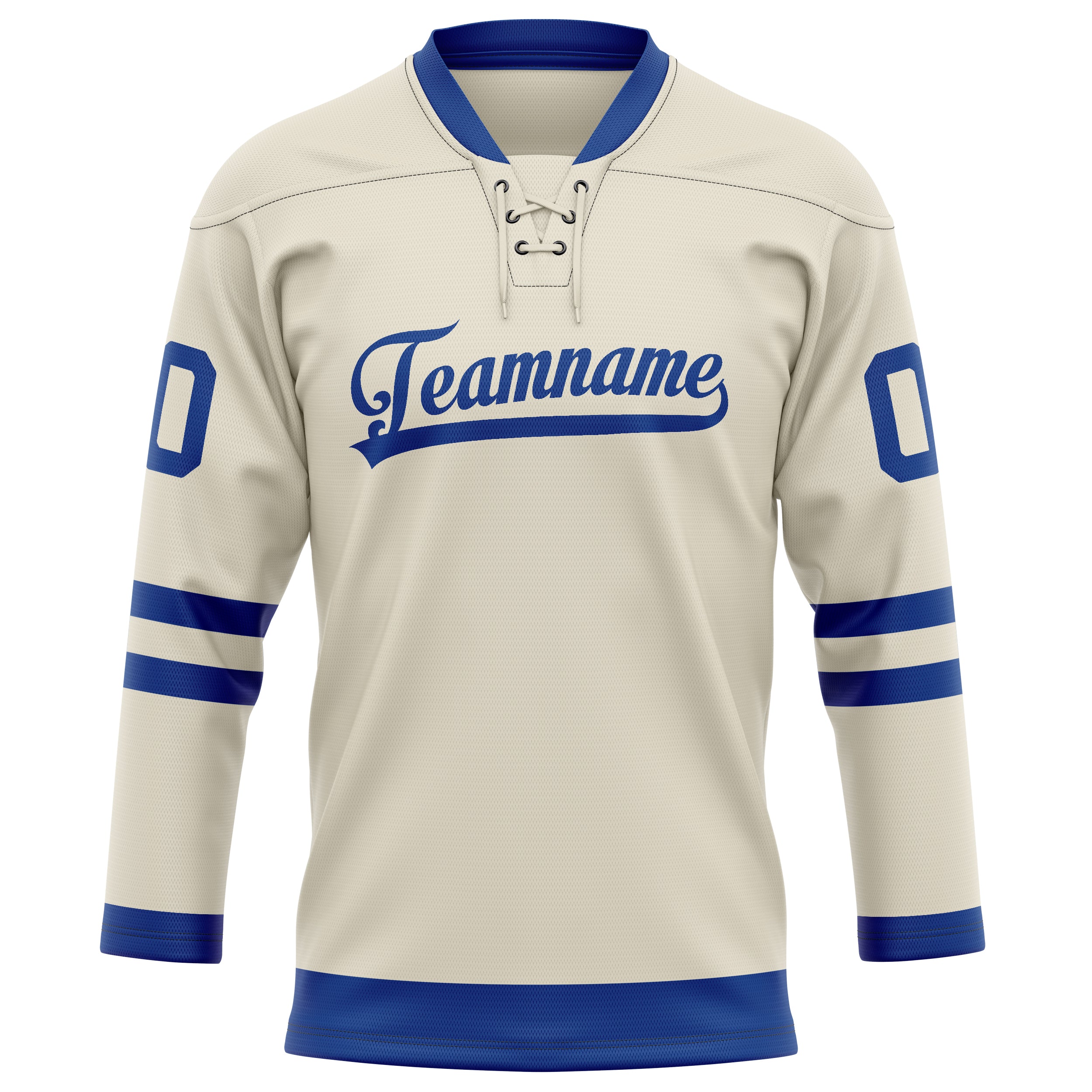 Custom Cream Royal Solid Colour Hockey Jersey