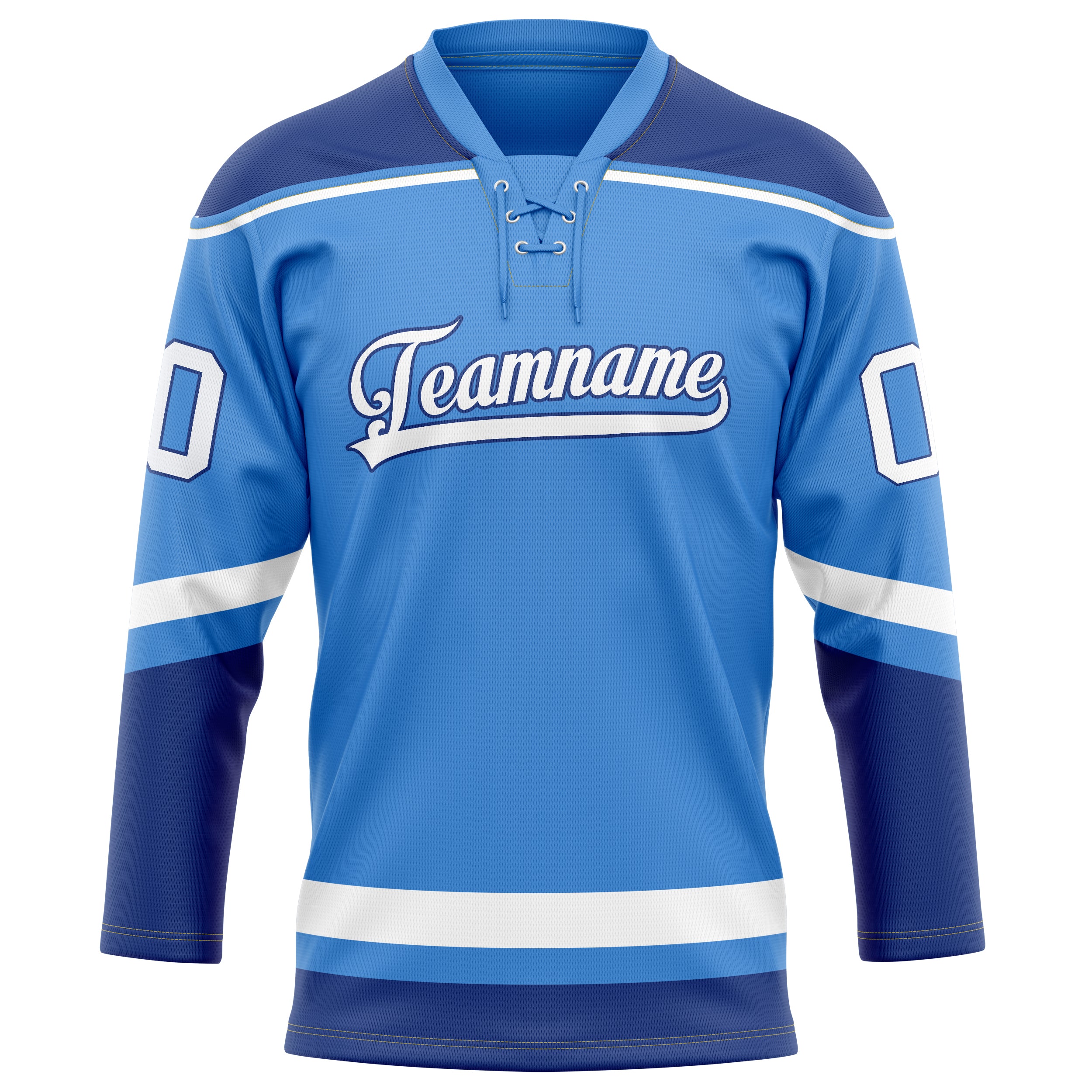 Custom Electric Blue Navy Solid Colour Hockey Jersey