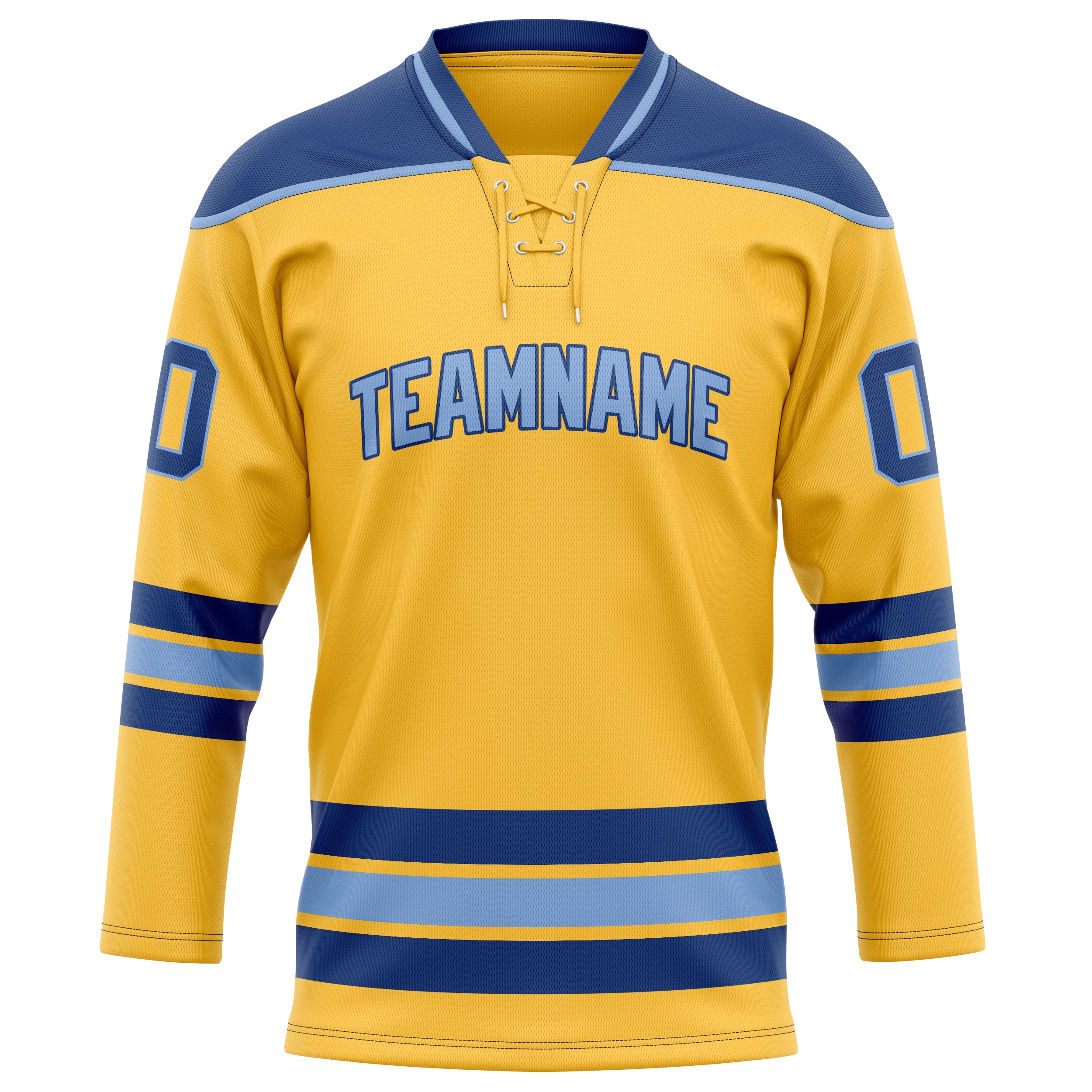 Custom Gold Royal Solid Colour Hockey Jersey